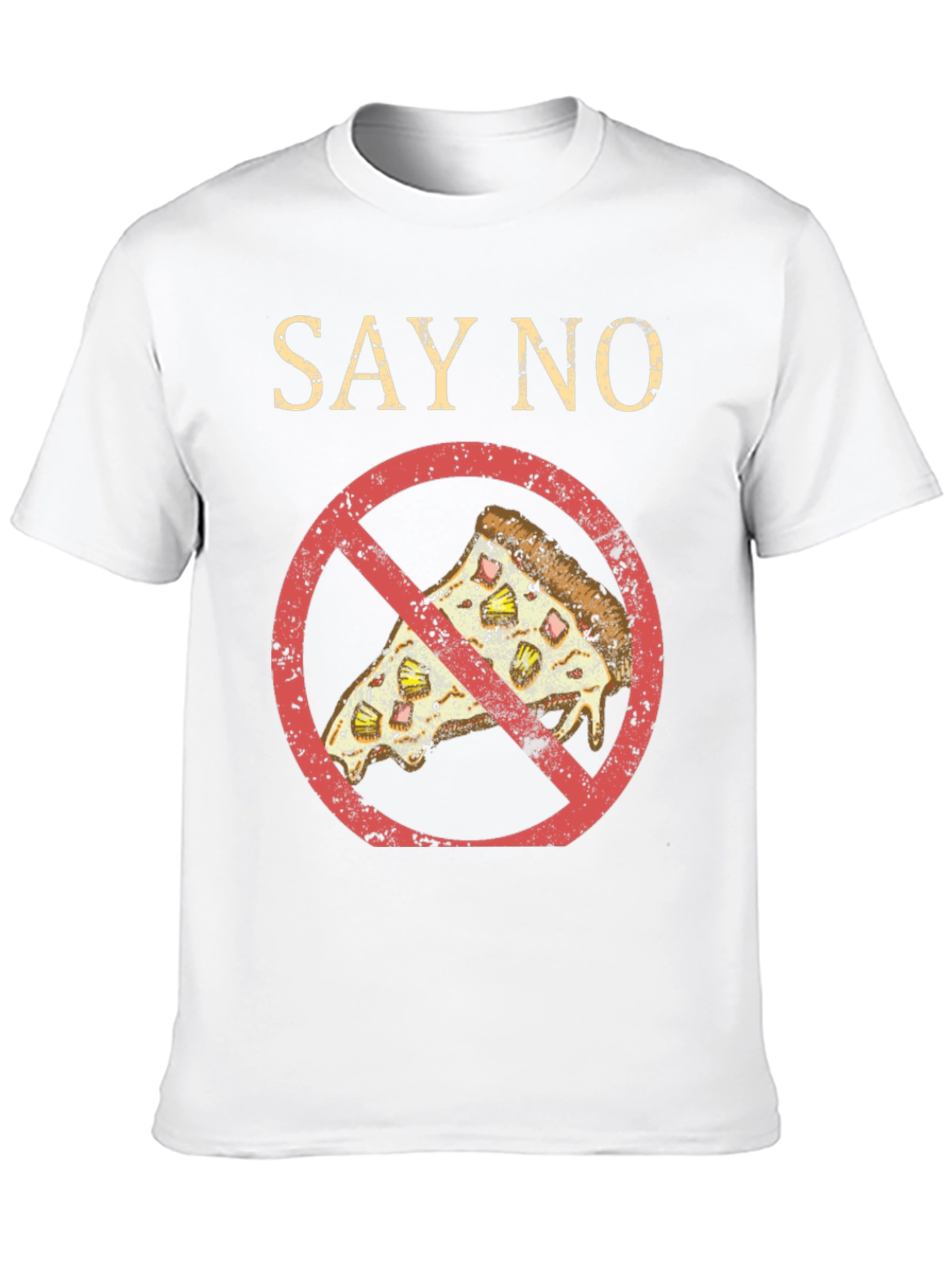 Say No To Pizza T-Shirt - Black Graphic Tee