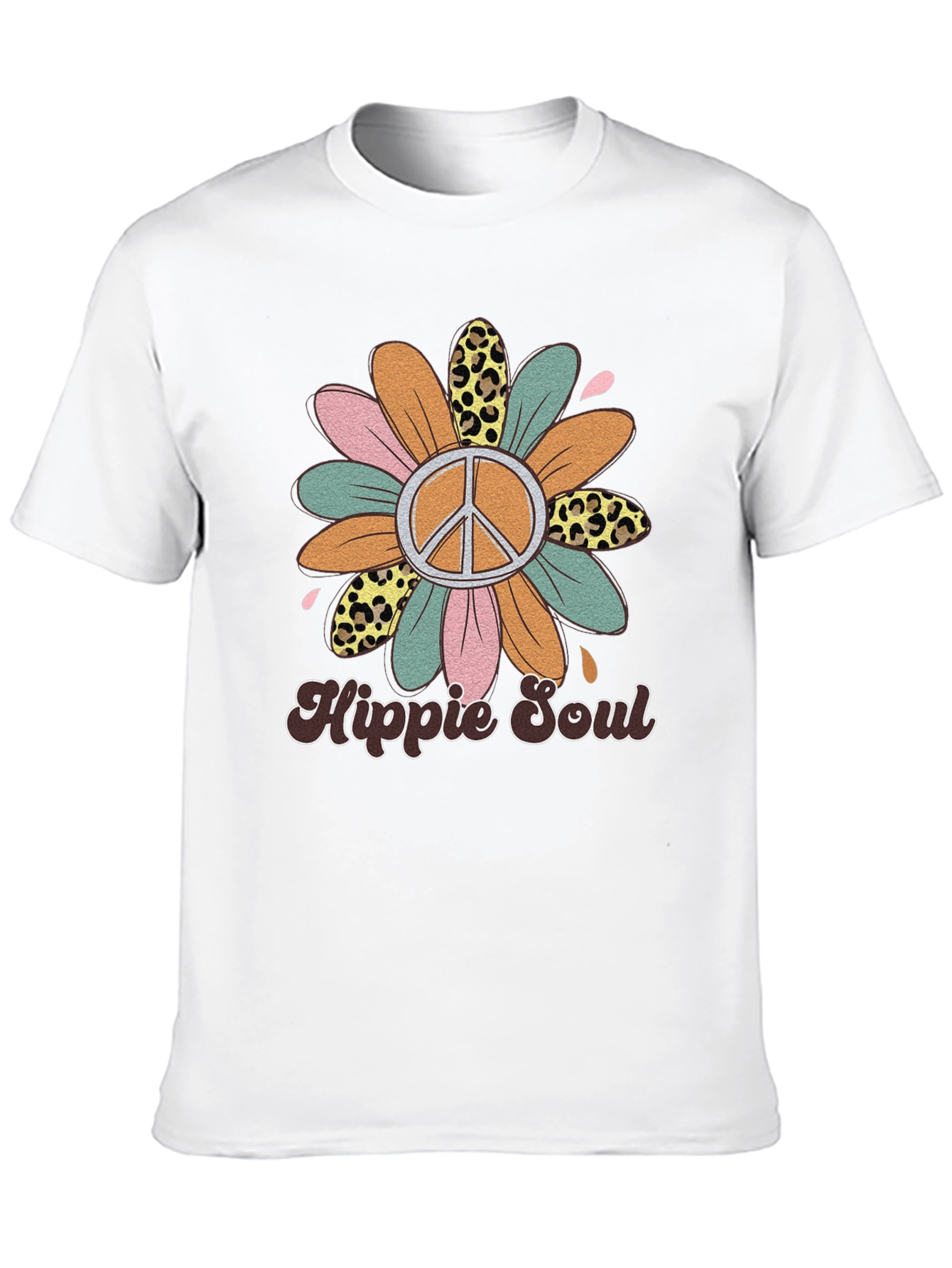 Hippie Soul Graphic Tee - Retro Flower Power Shirt