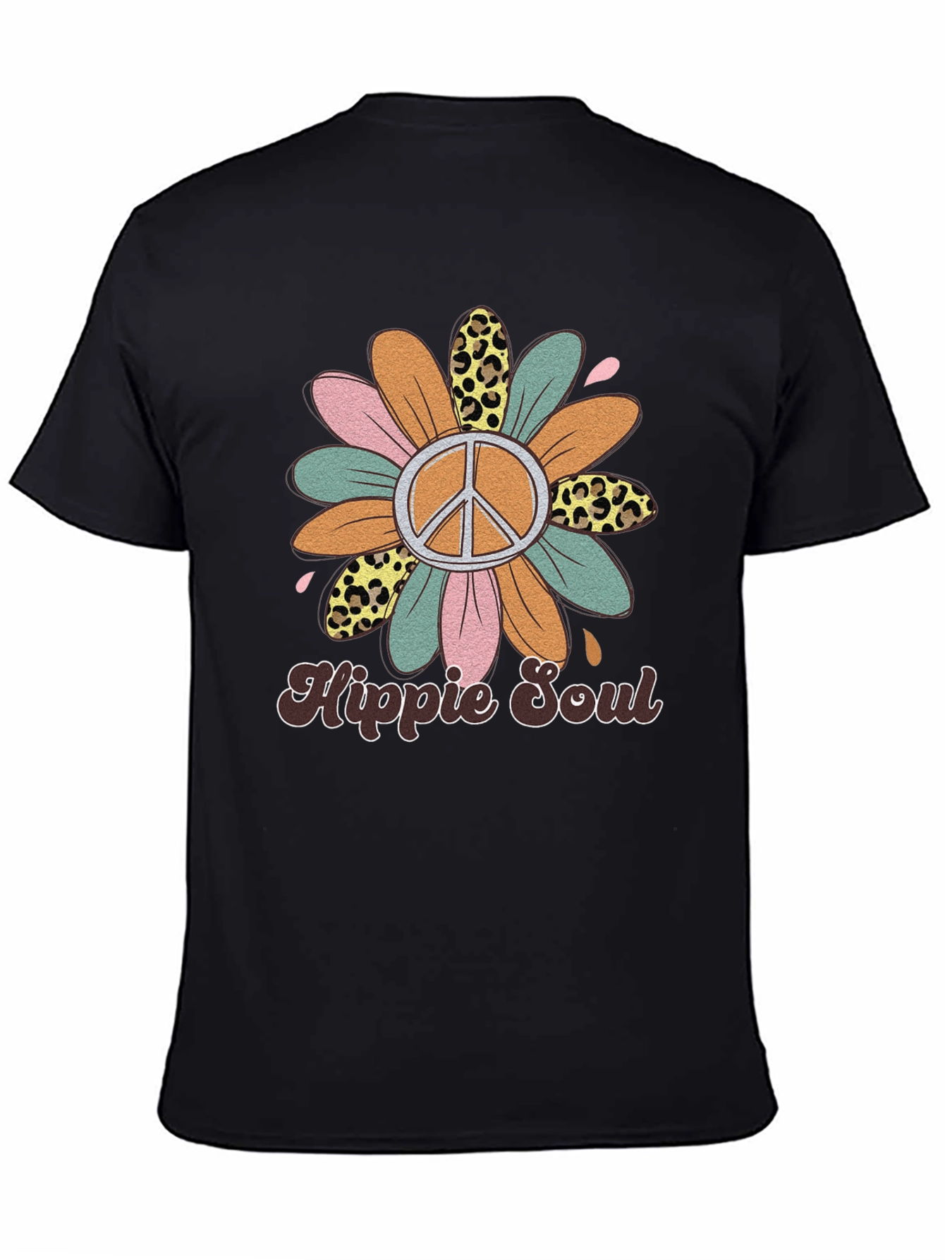 Hippie Soul Graphic Tee - Retro Flower Power Shirt