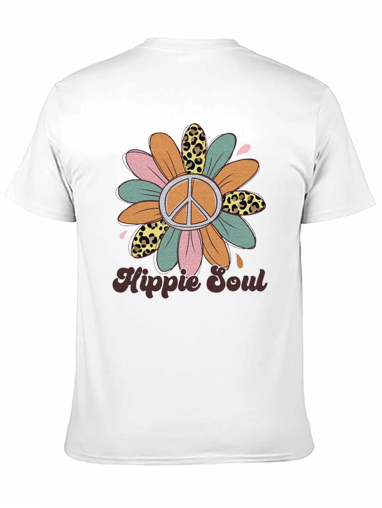 Hippie Soul Graphic Tee - Retro Flower Power Shirt