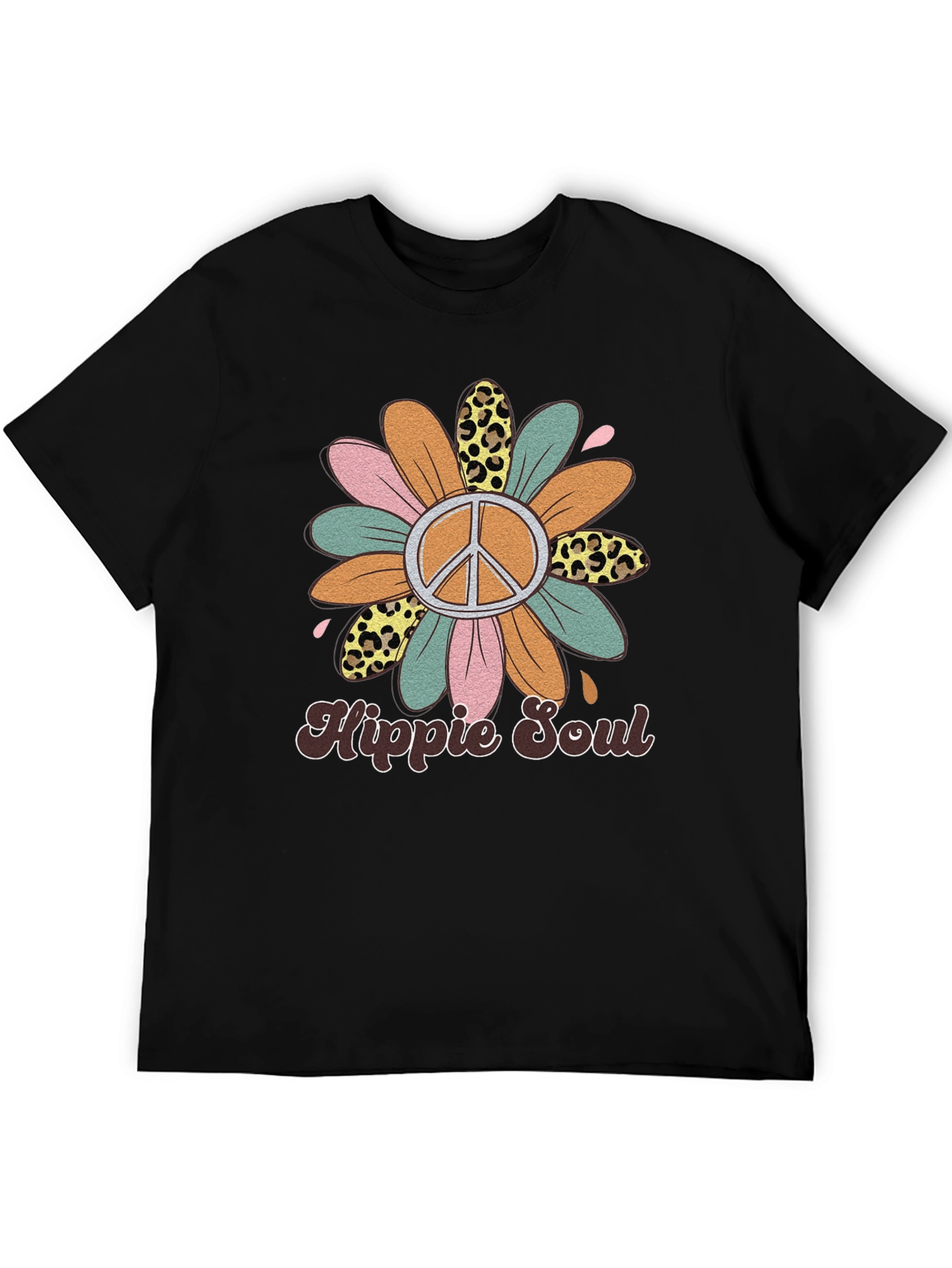Hippie Soul Graphic Tee - Retro Flower Power Shirt