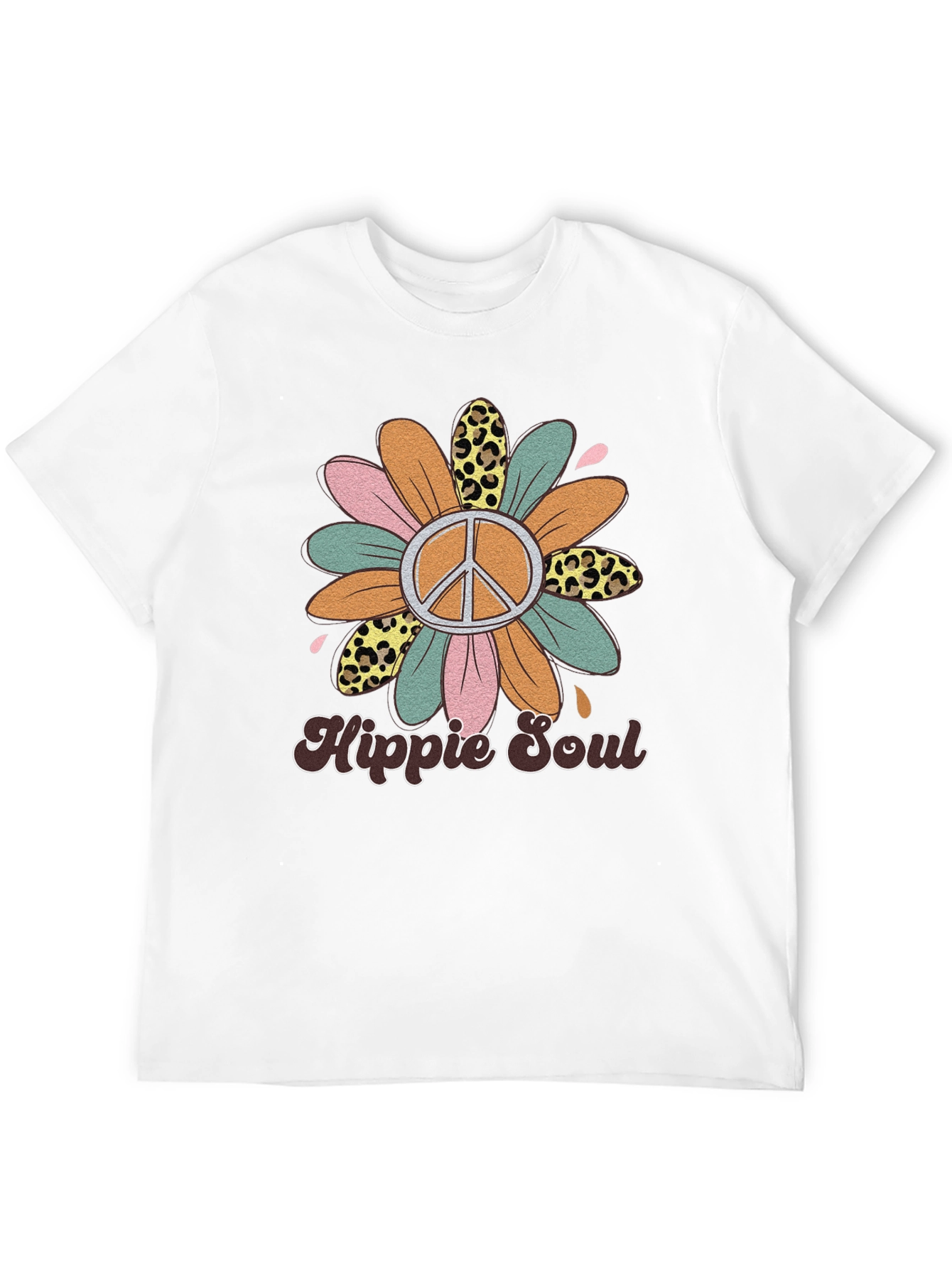 Hippie Soul Graphic Tee - Retro Flower Power Shirt
