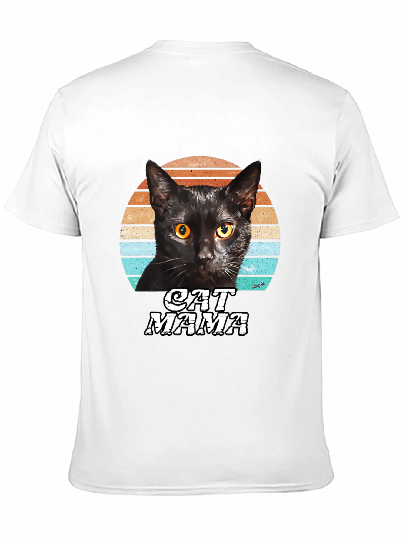 Cat Mama Graphic T-Shirt Black
