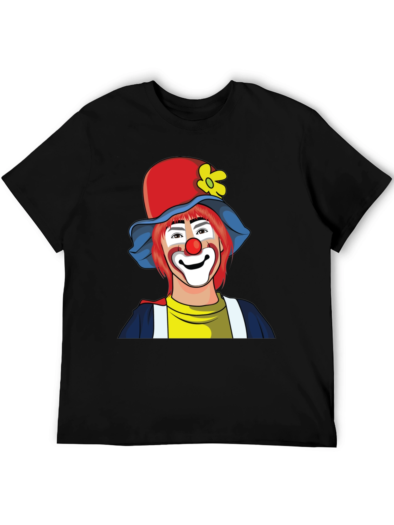 Clown Graphic Tee - Black Cotton T-Shirt