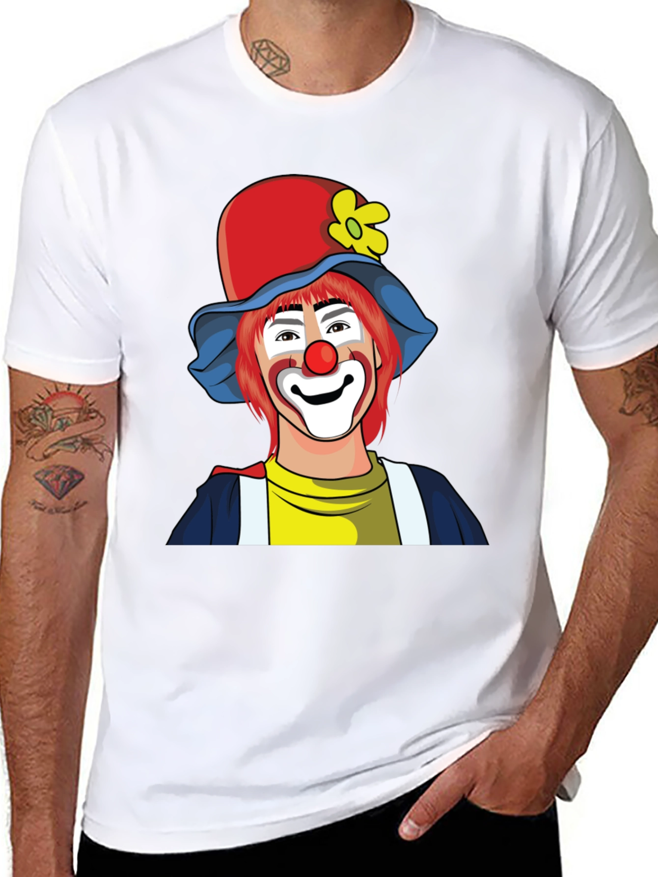 Clown Graphic Tee - Black Cotton T-Shirt