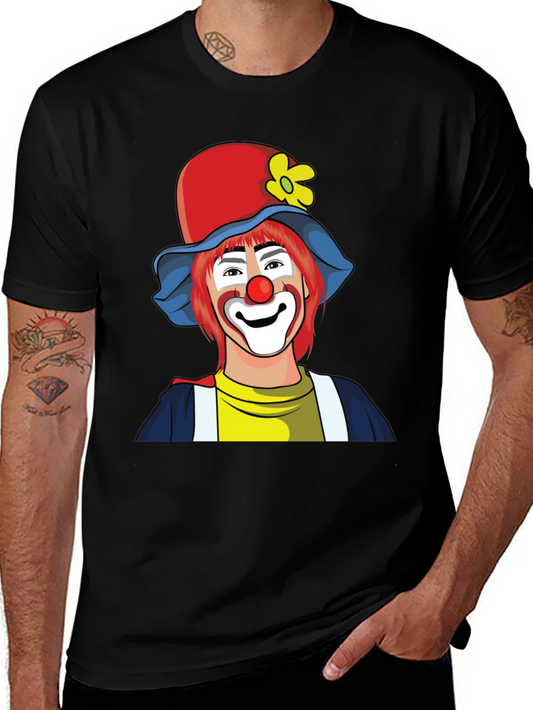 Clown Graphic Tee - Black Cotton T-Shirt