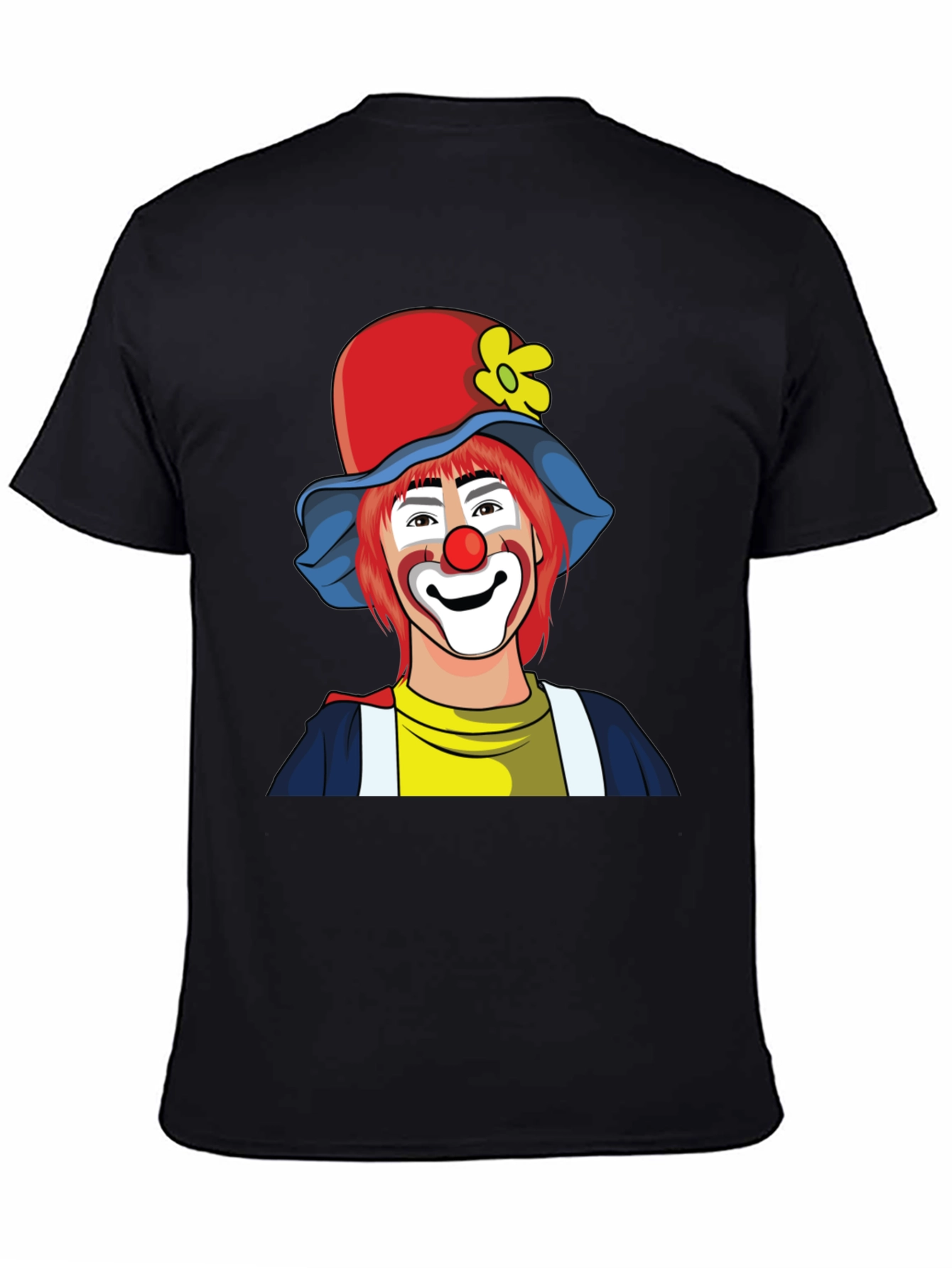 Clown Graphic Tee - Black Cotton T-Shirt