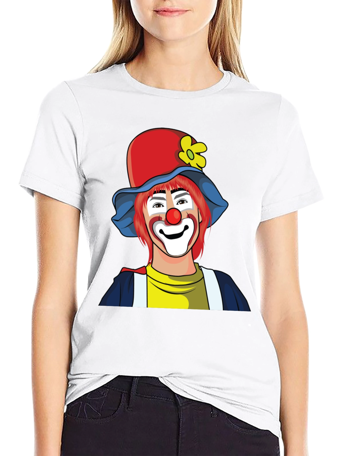 Clown Graphic Tee - Black Cotton T-Shirt