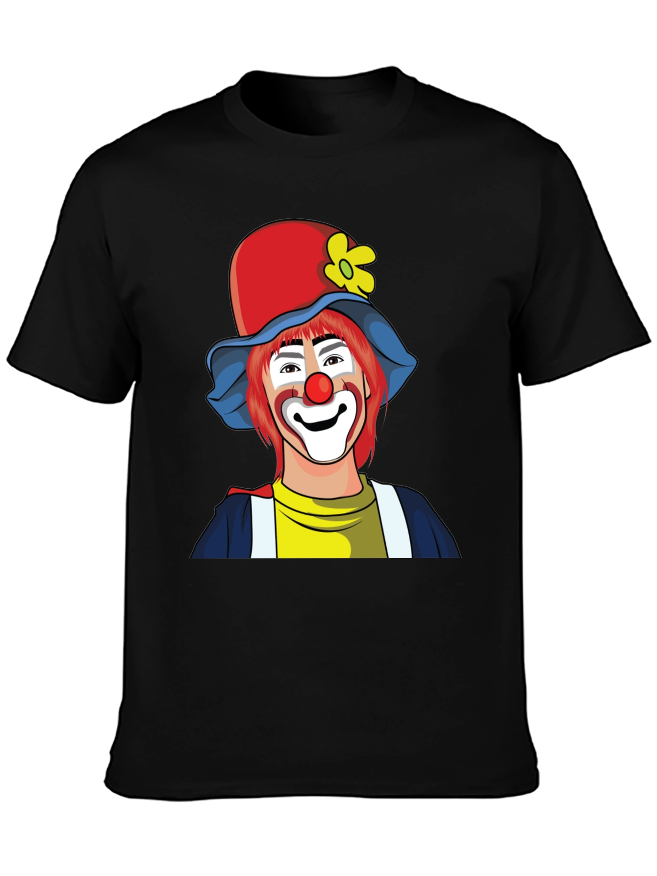 Clown Graphic Tee - Black Cotton T-Shirt