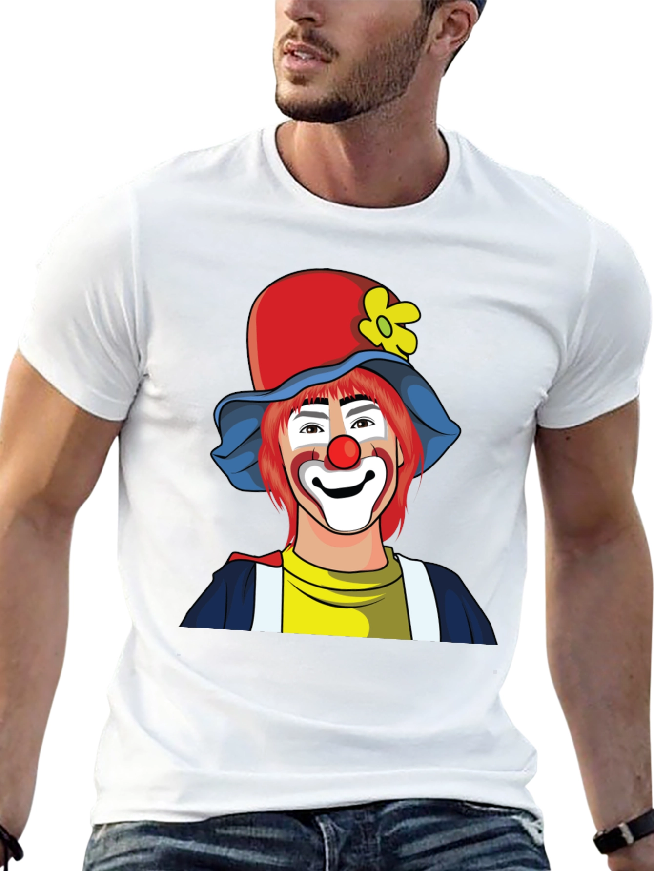 Clown Graphic Tee - Black Cotton T-Shirt