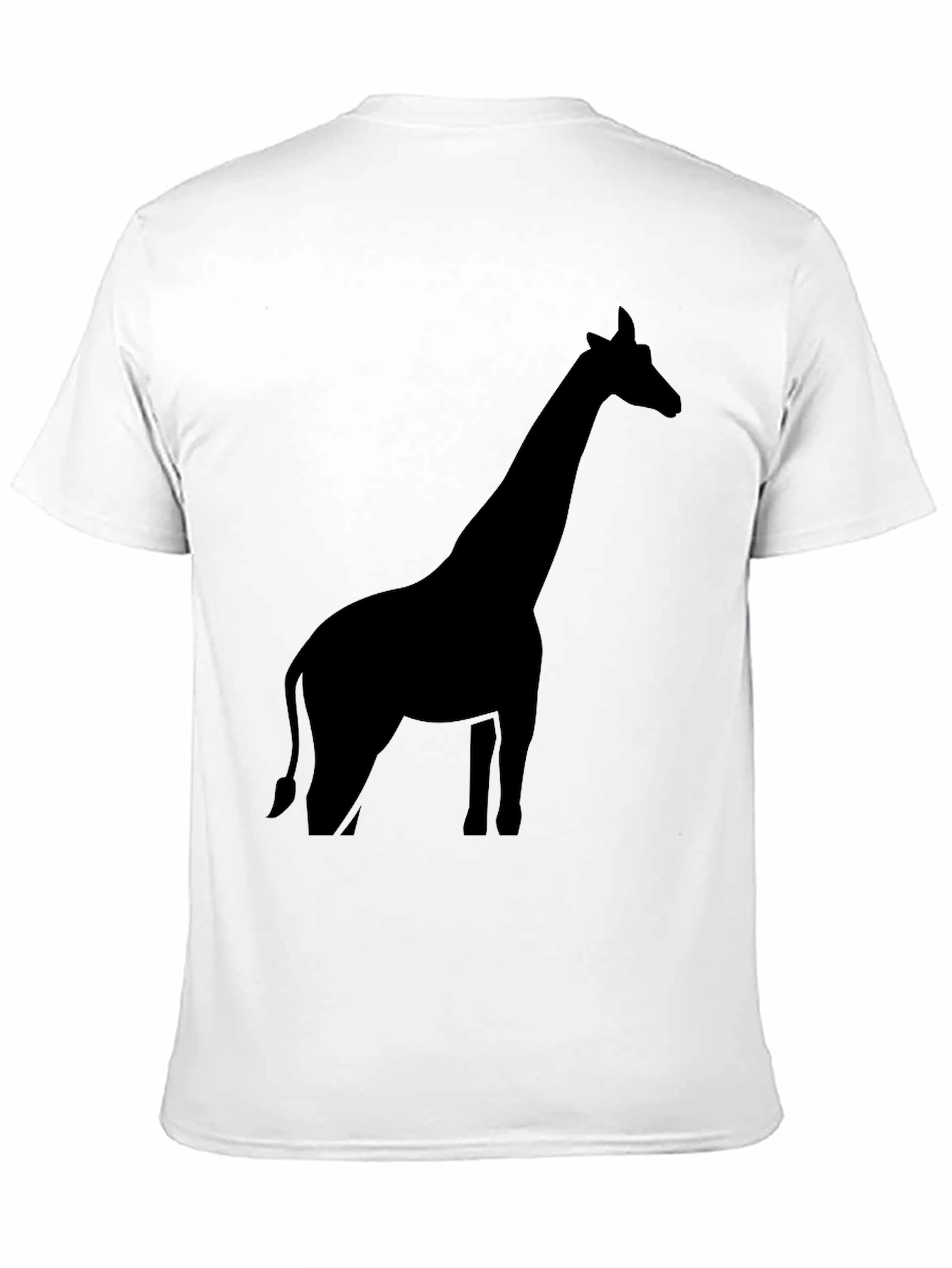 Giraffe Silhouette Graphic Tee - Black