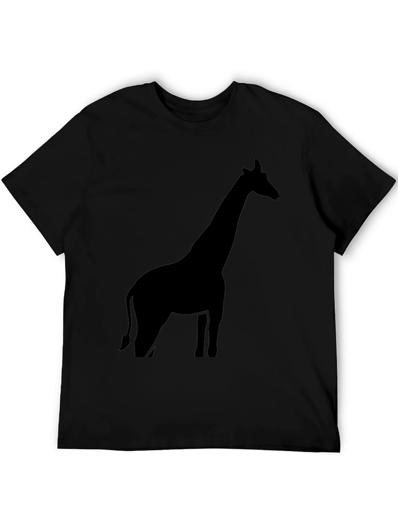 Giraffe Silhouette Graphic Tee - Black