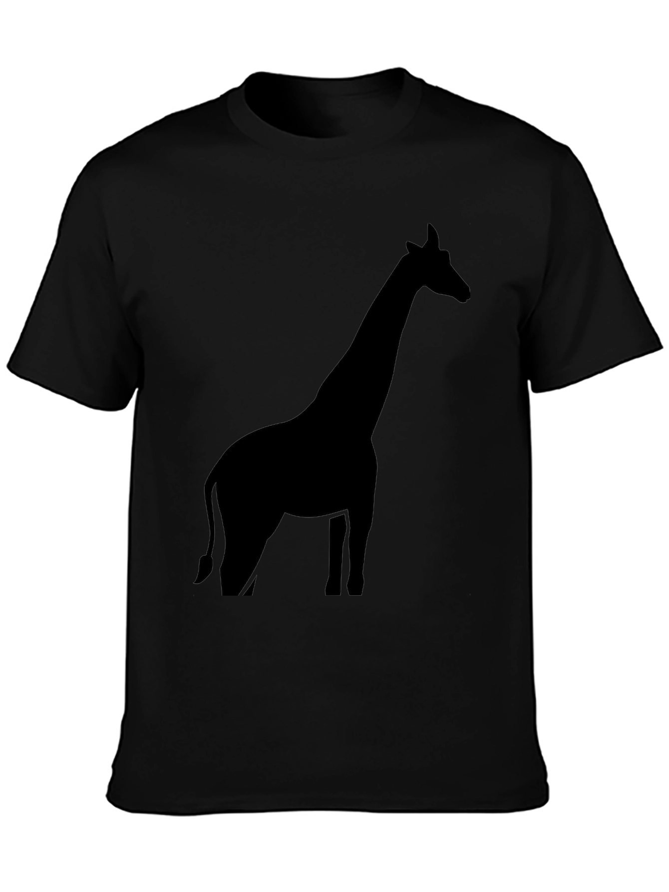 Giraffe Silhouette Graphic Tee - Black