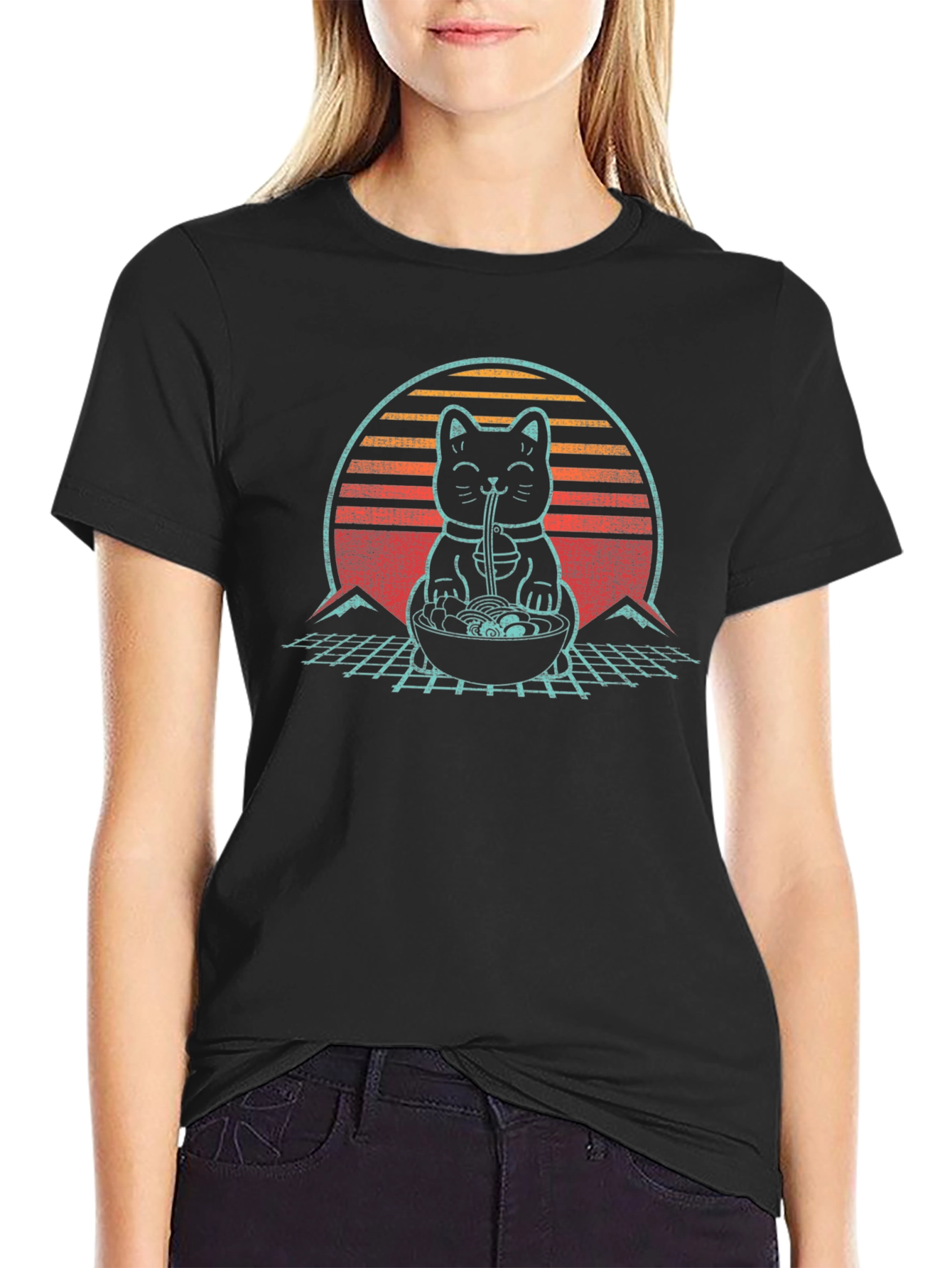Retro Ramen Cat T-Shirt