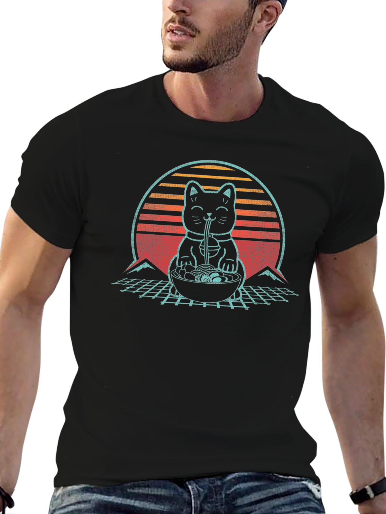 Retro Ramen Cat T-Shirt