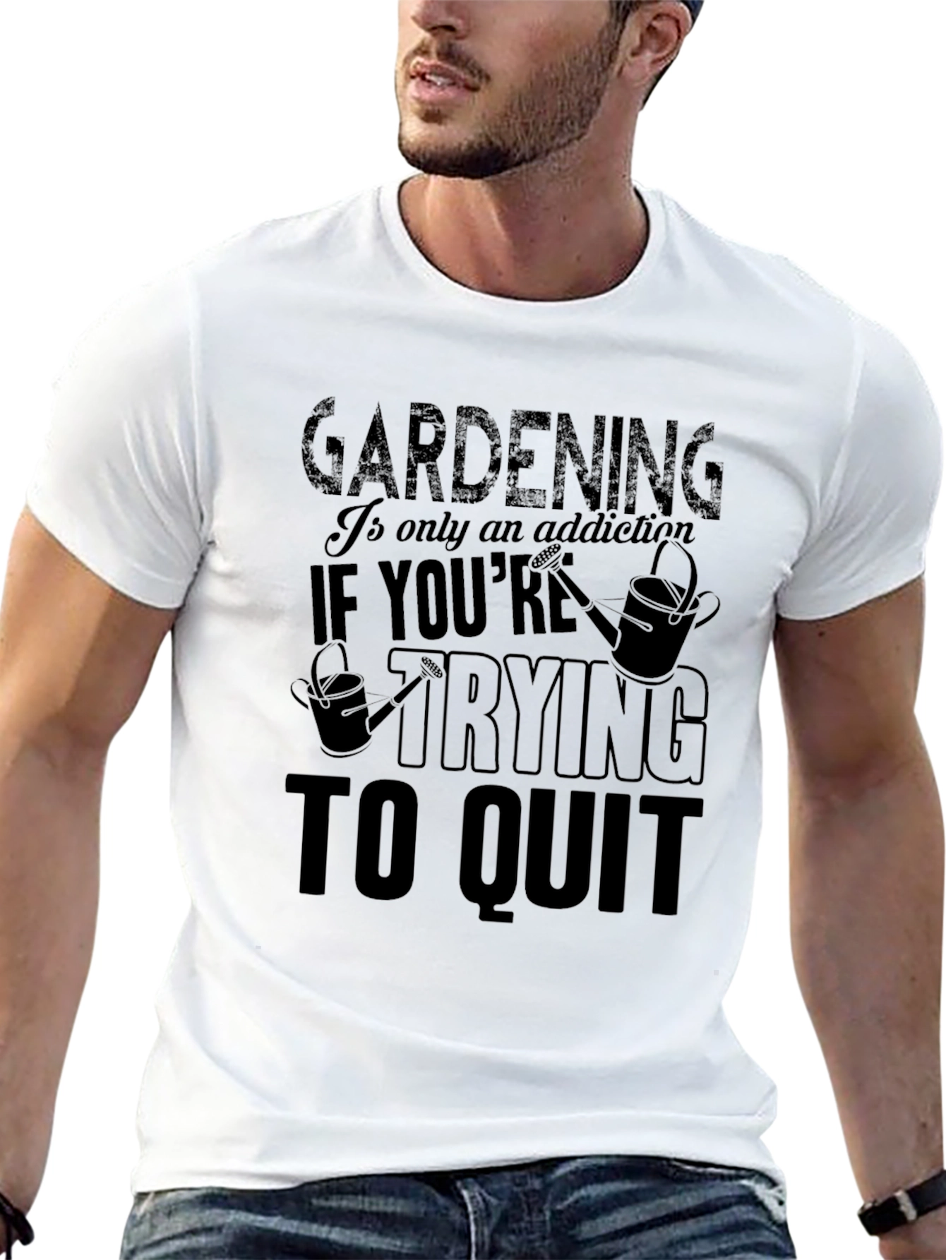 Gardening Addiction Black T-Shirt