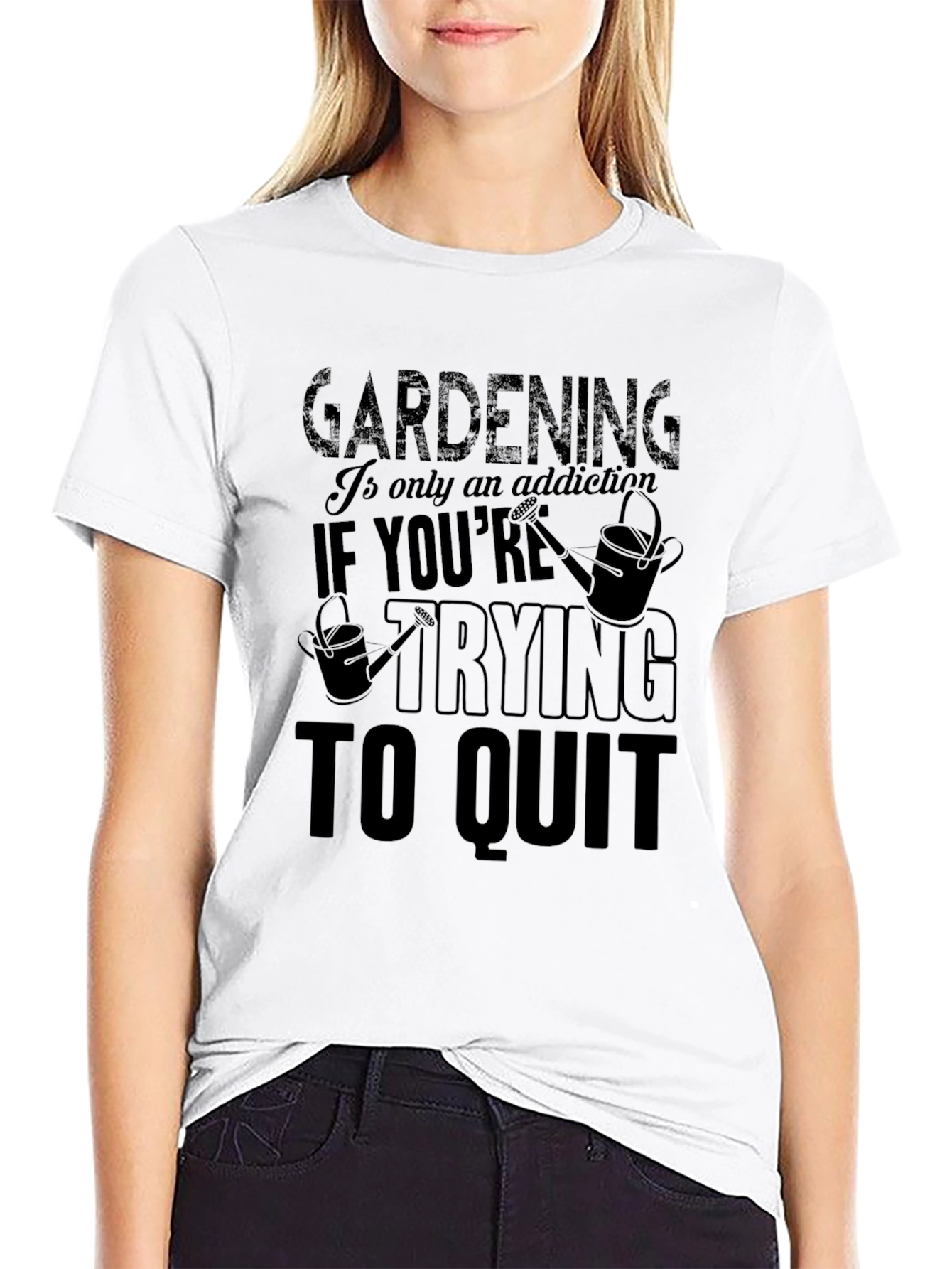 Gardening Addiction Black T-Shirt