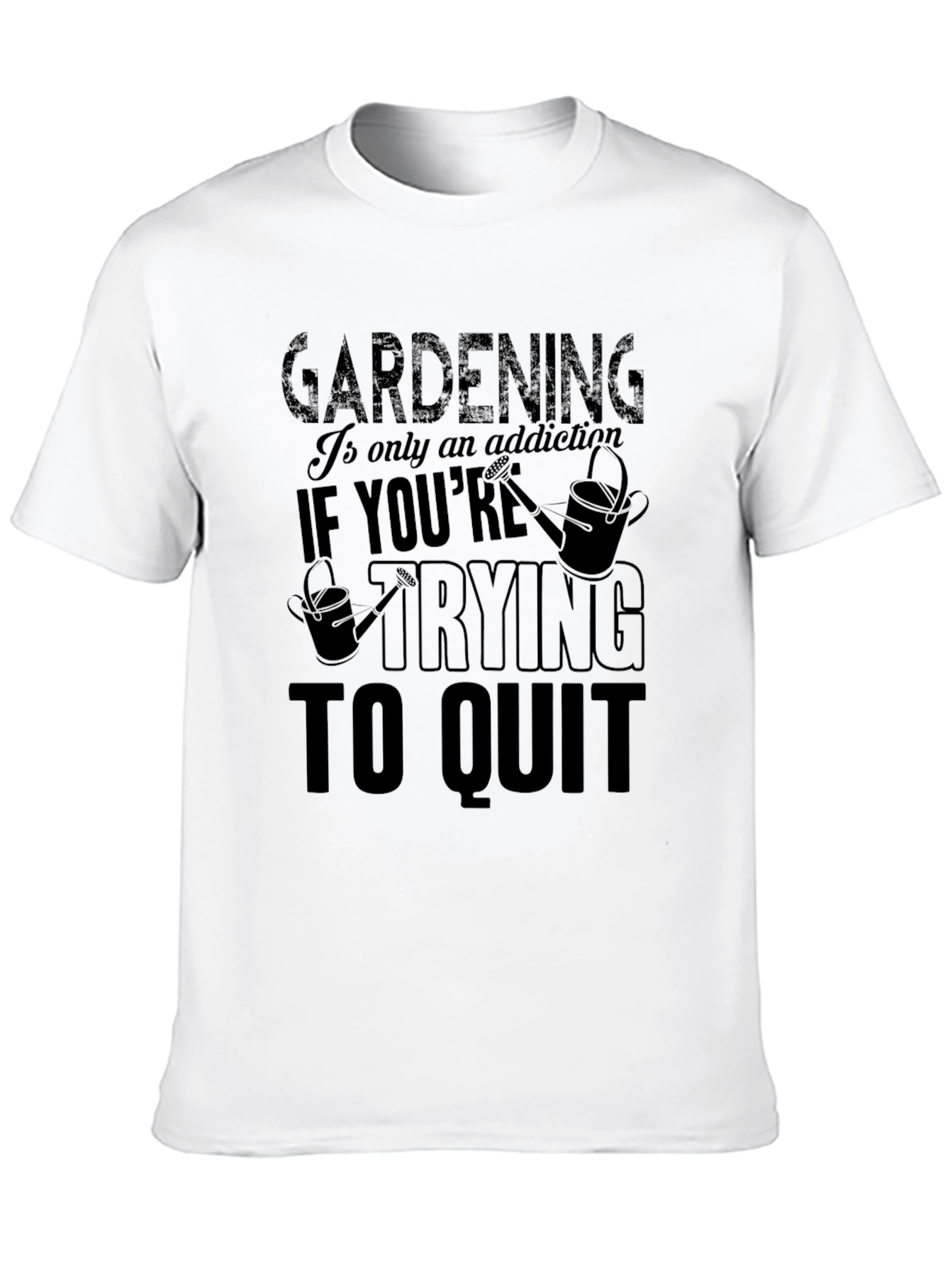 Gardening Addiction Black T-Shirt