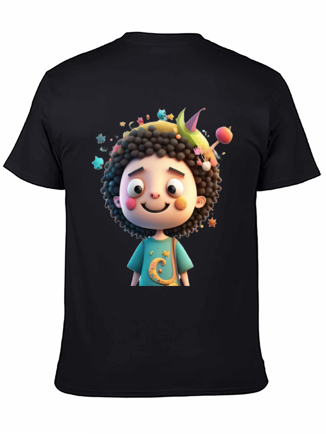 Cartoon Character Black T-Shirt