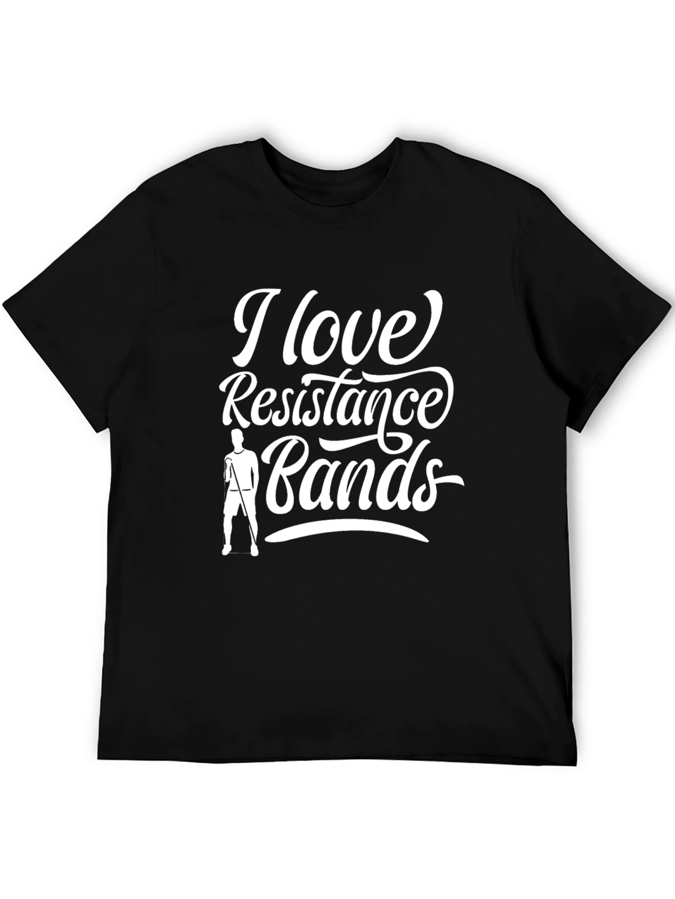 I Love Resistance Bands Graphic Tee - Black