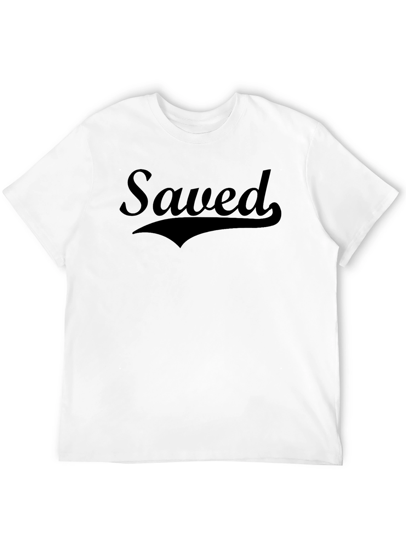 Saved Graphic Print Crew Neck T-Shirt