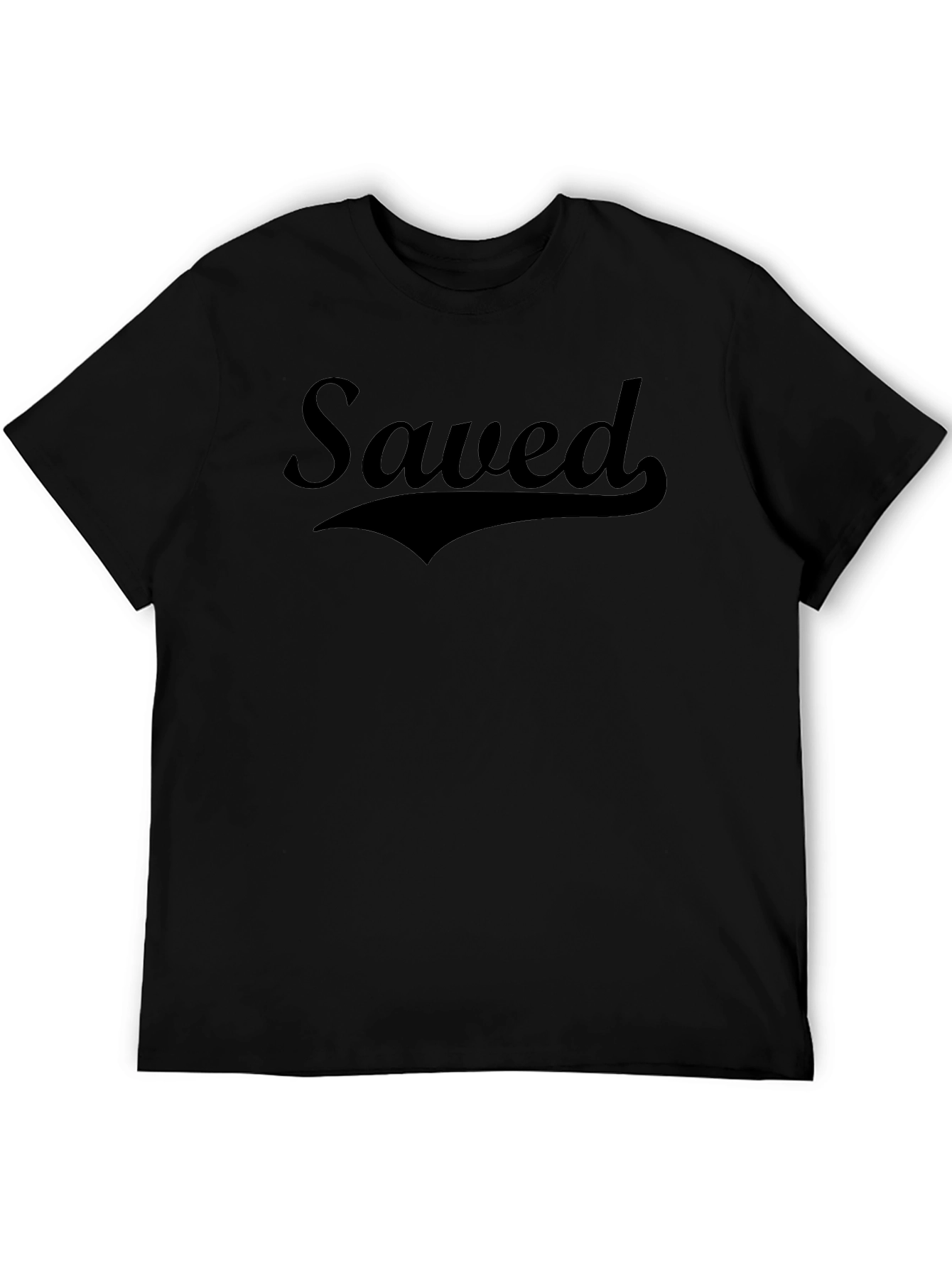Saved Graphic Print Crew Neck T-Shirt