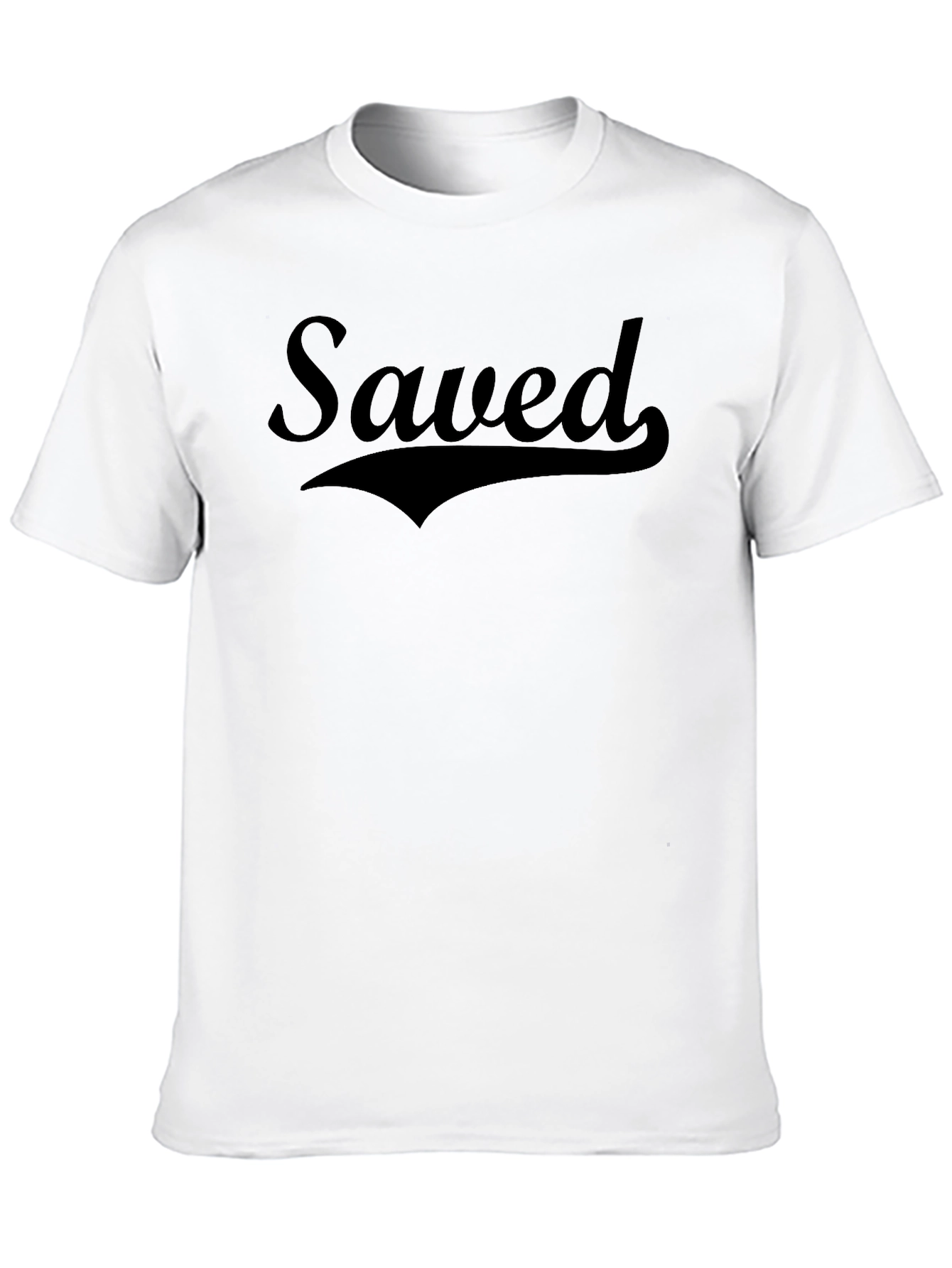 Saved Graphic Print Crew Neck T-Shirt