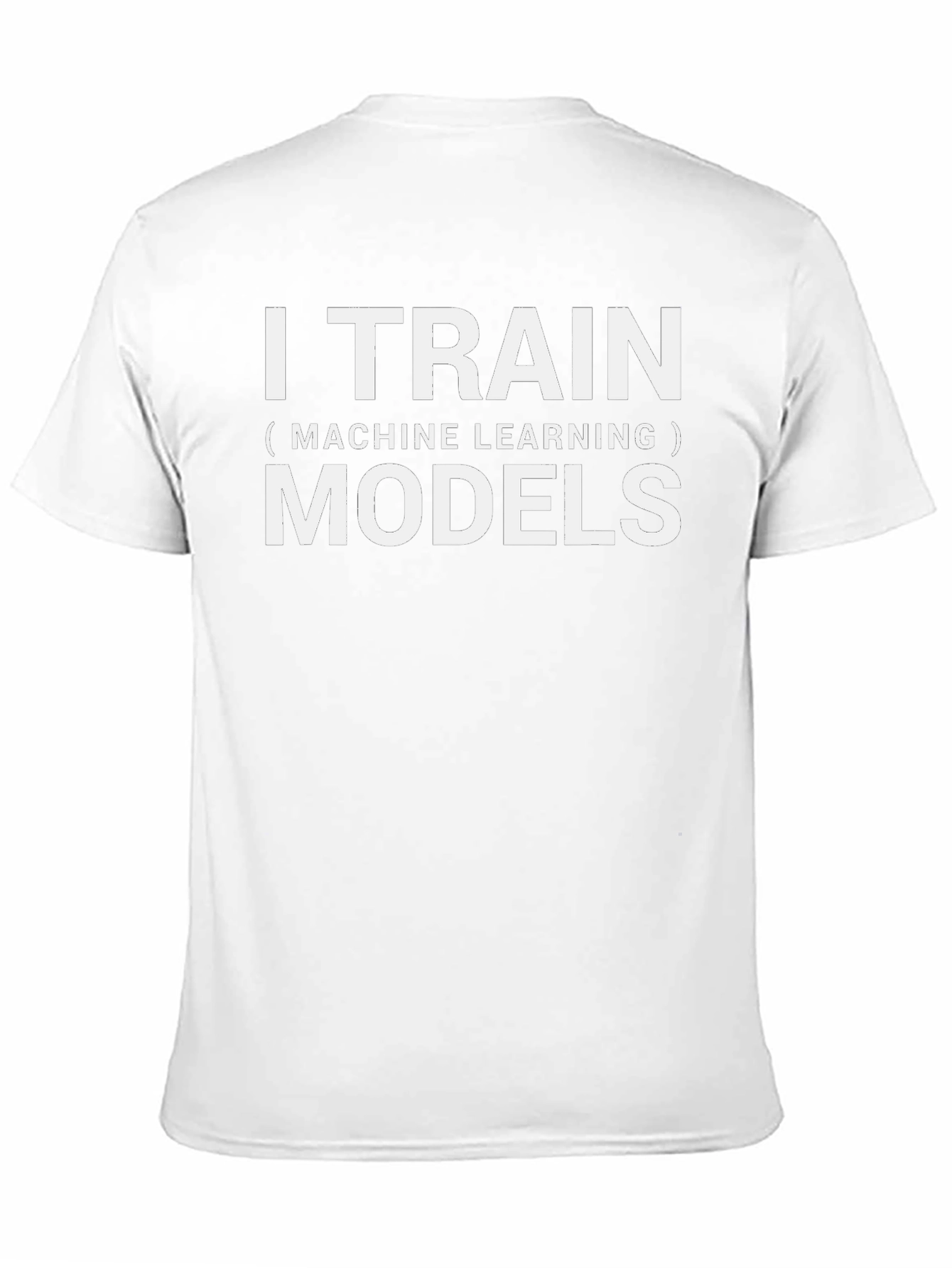 I Train Machine Learning Models Black T-Shirt