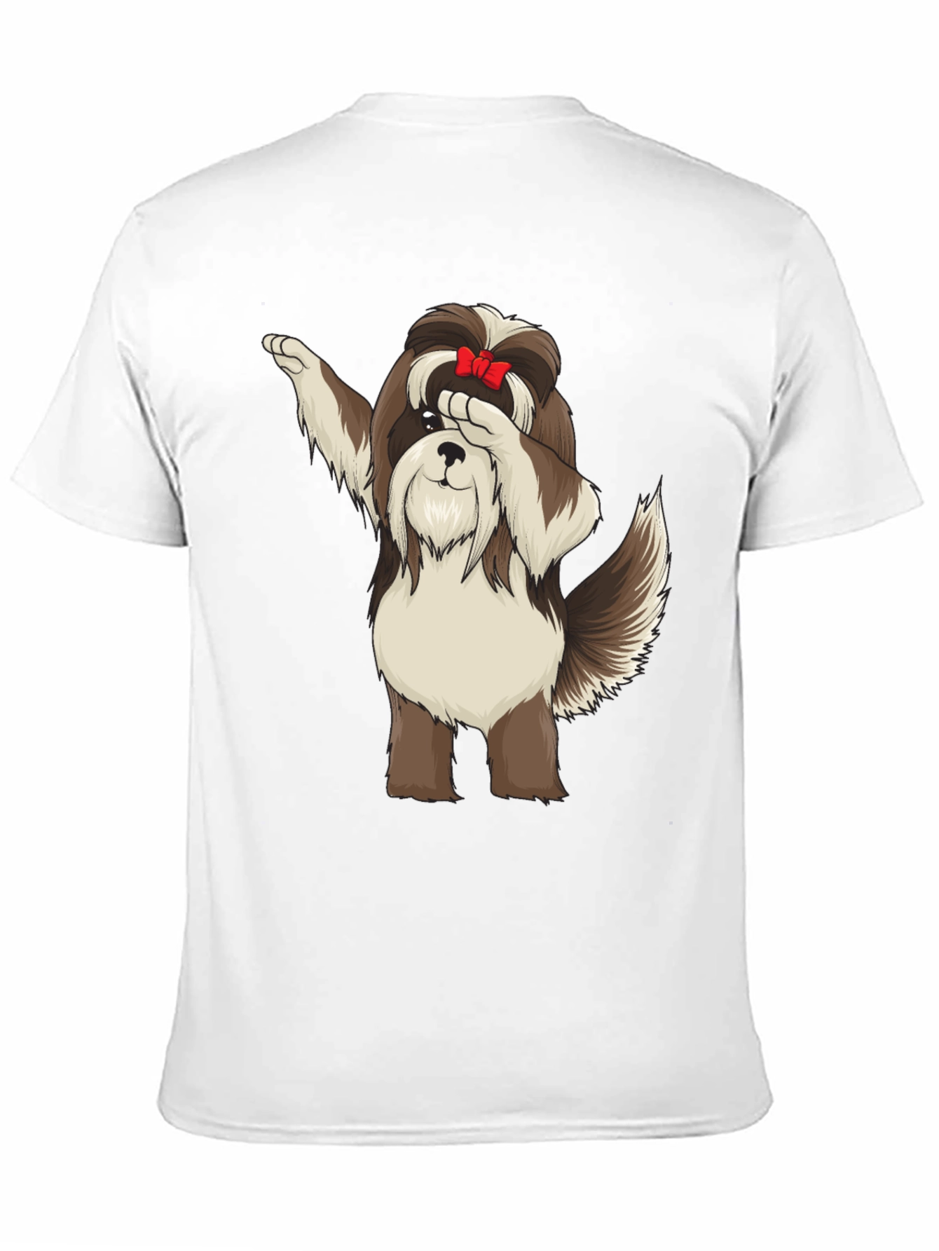 Dabbing Dog Graphic Tee - Trendy Black T-Shirt