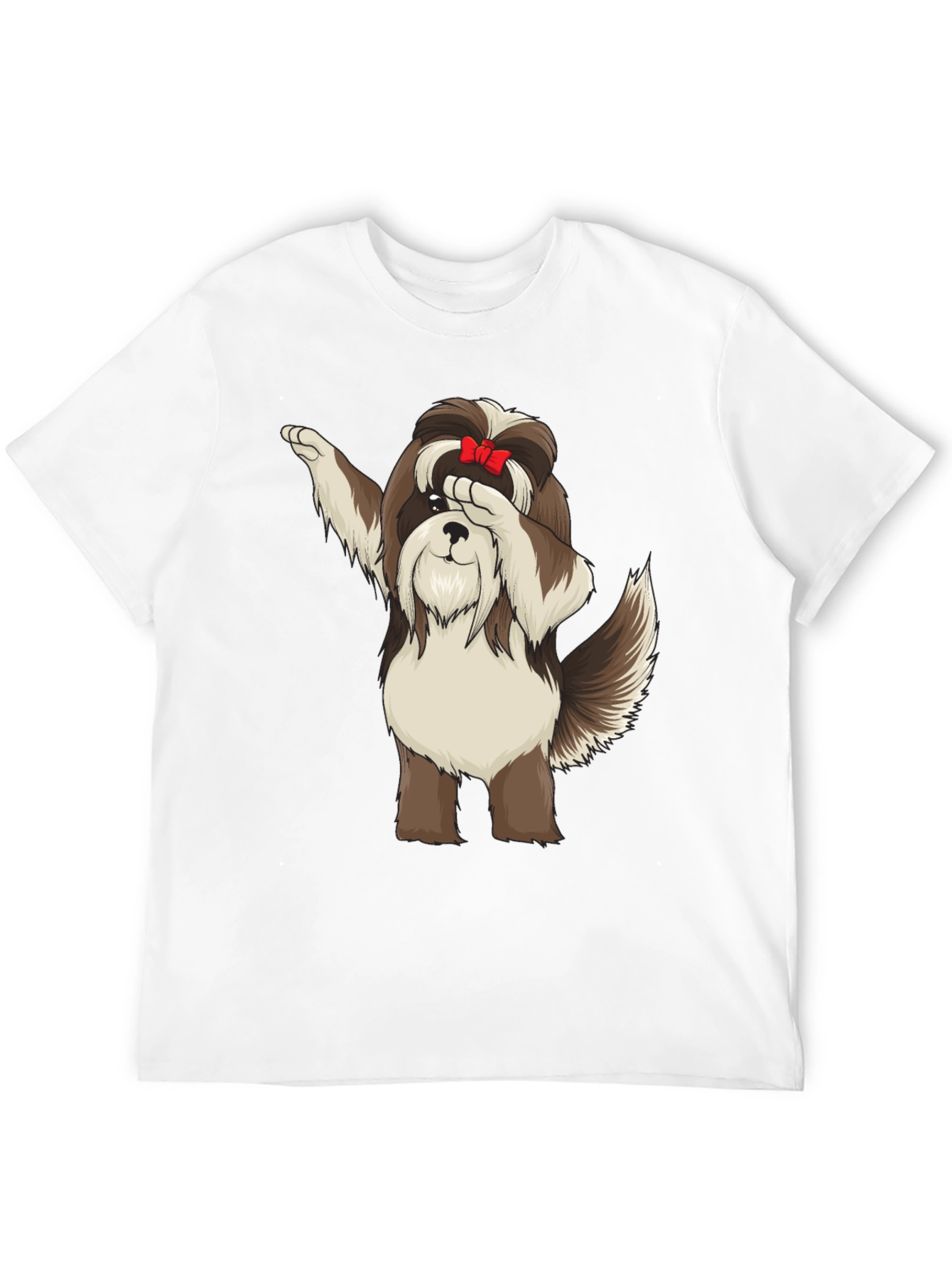 Dabbing Dog Graphic Tee - Trendy Black T-Shirt