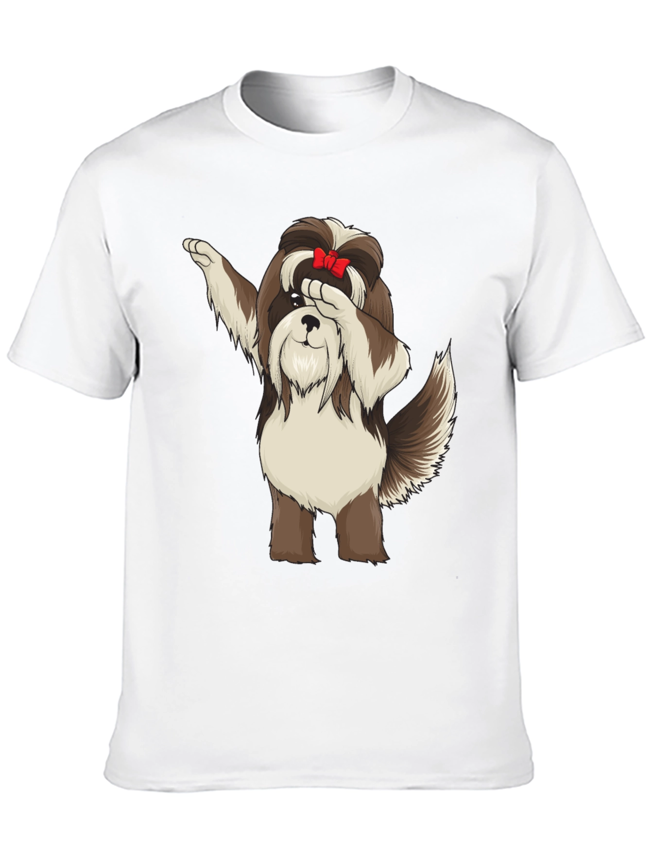Dabbing Dog Graphic Tee - Trendy Black T-Shirt