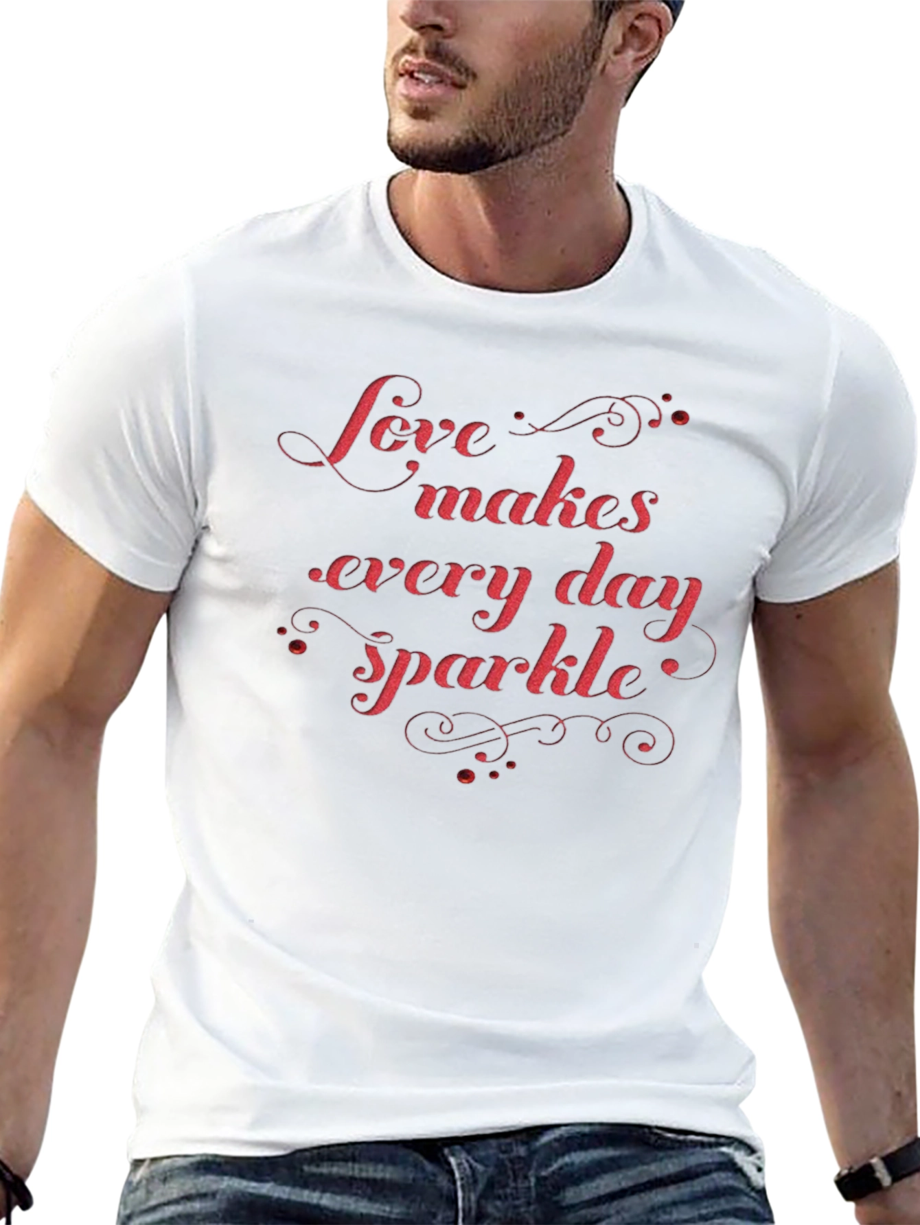 Love Makes Every Day Sparkle Graphic Tee