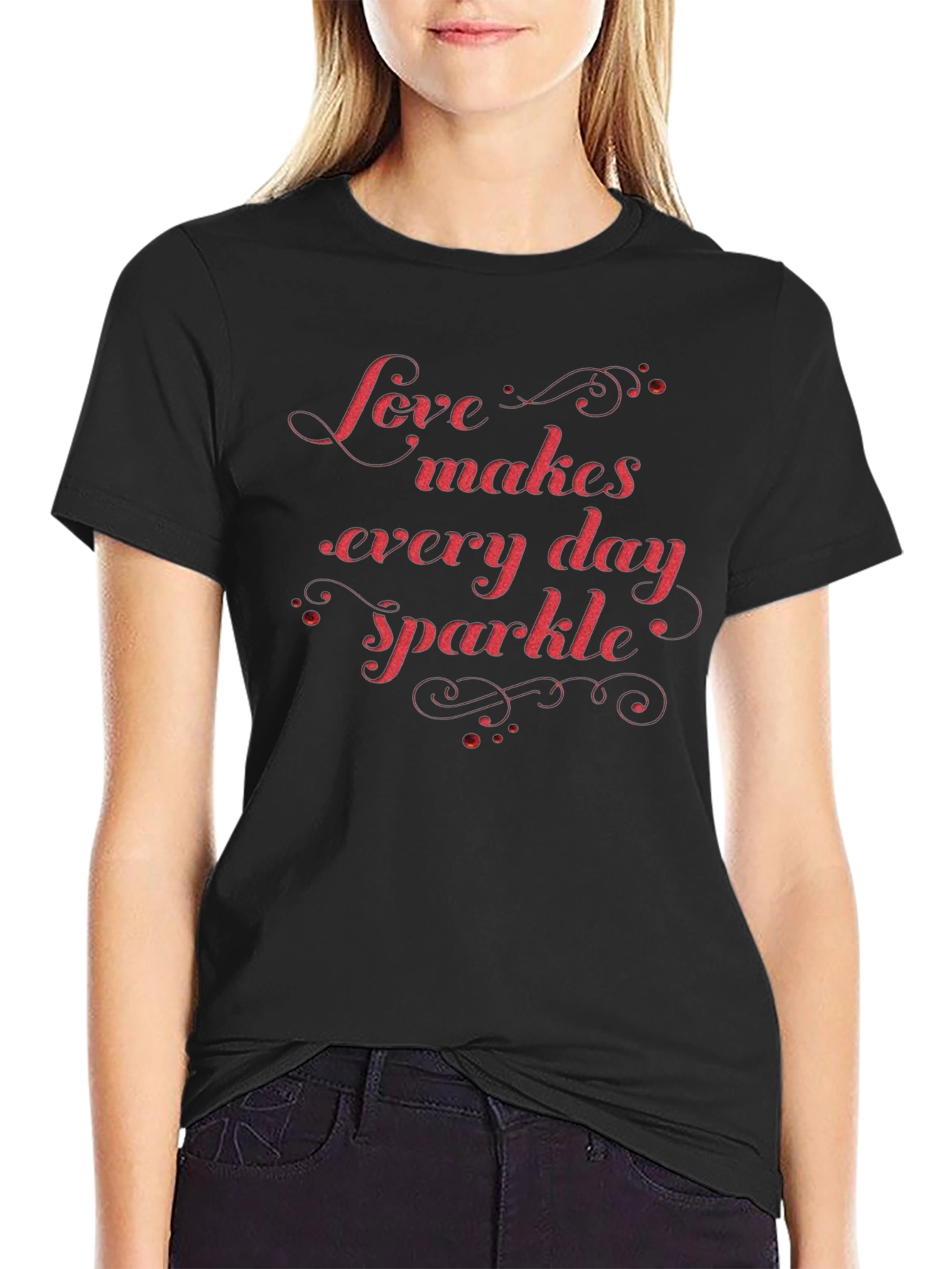 Love Makes Every Day Sparkle Graphic Tee