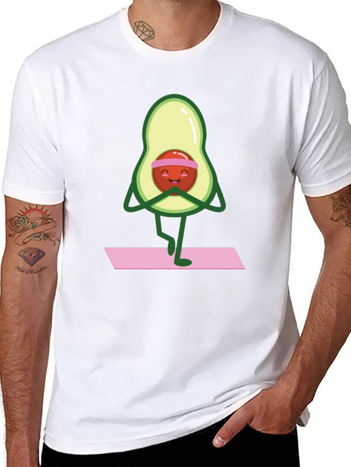 Yoga Avocado Graphic Tee - Relaxed Fit