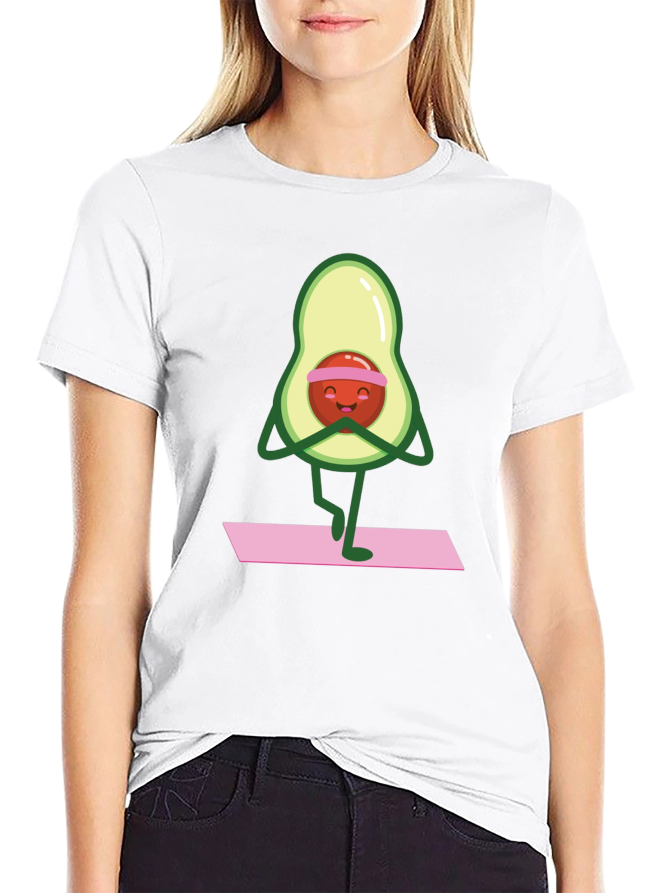 Yoga Avocado Graphic Tee - Relaxed Fit