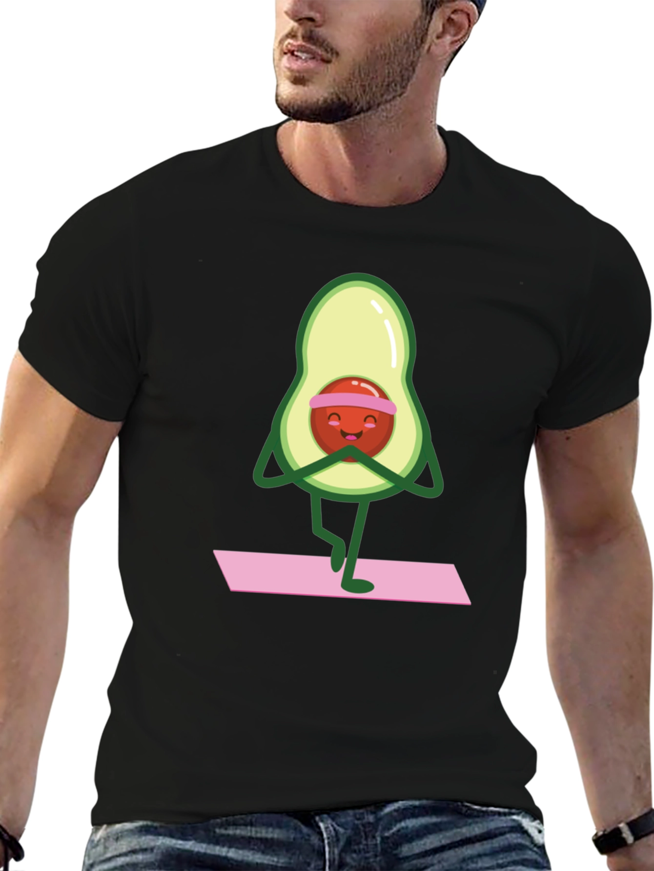 Yoga Avocado Graphic Tee - Relaxed Fit