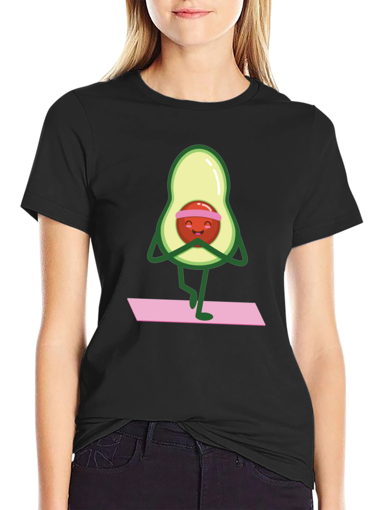 Yoga Avocado Graphic Tee - Relaxed Fit