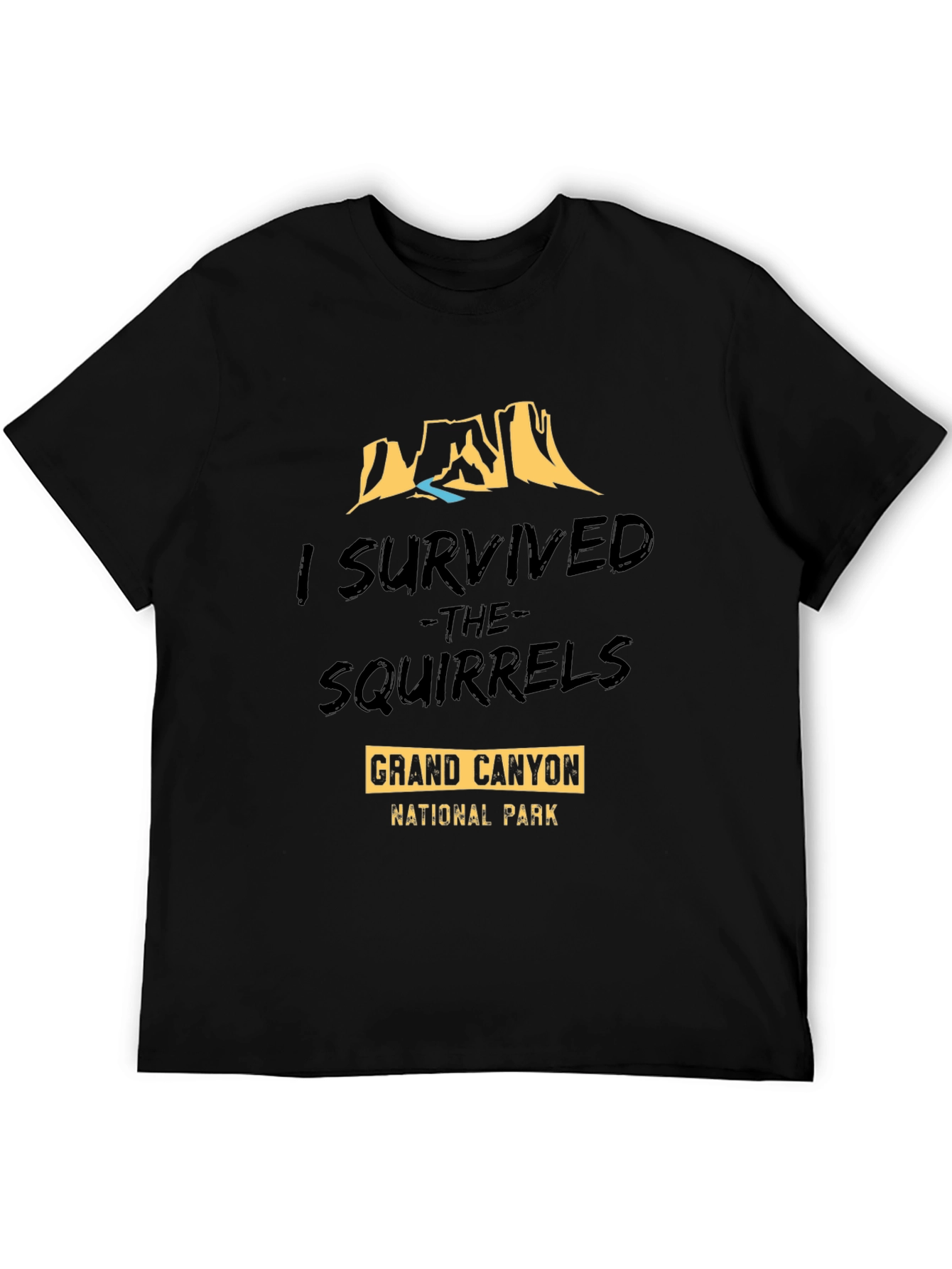 I Survived The Squirrels Grand Canyon Black T-Shirt