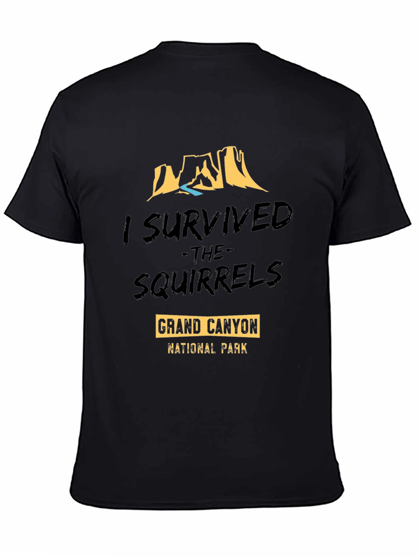 I Survived The Squirrels Grand Canyon Black T-Shirt