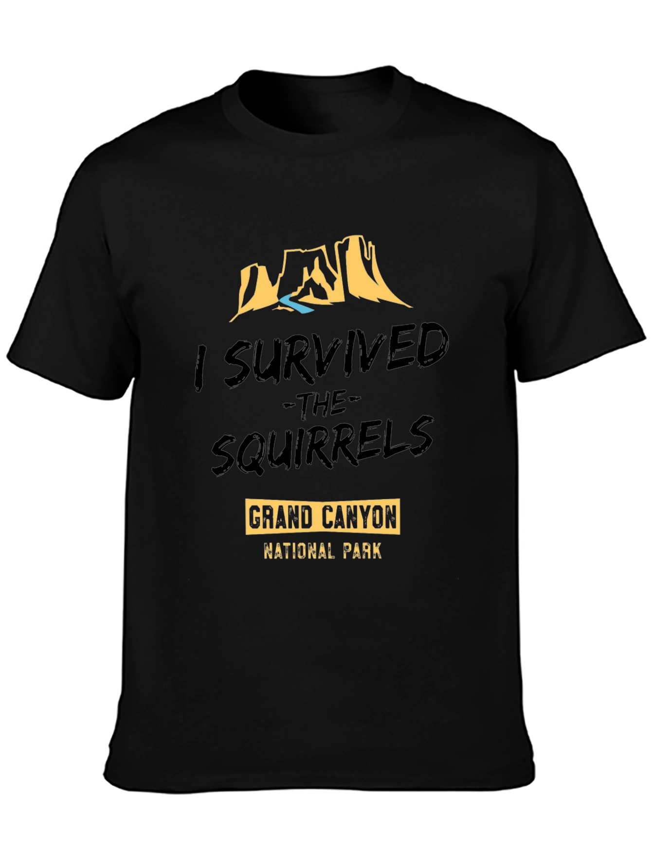 I Survived The Squirrels Grand Canyon Black T-Shirt