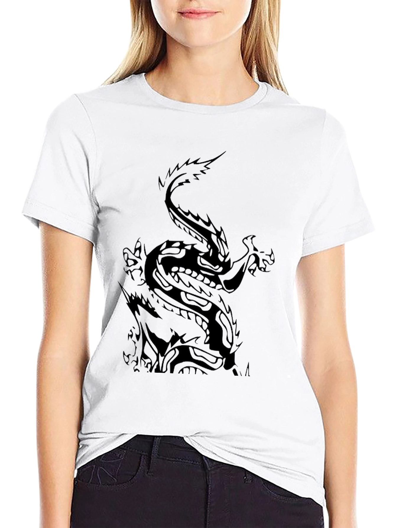 Dragon Graphic Black T-Shirt - Mens Casual Tee