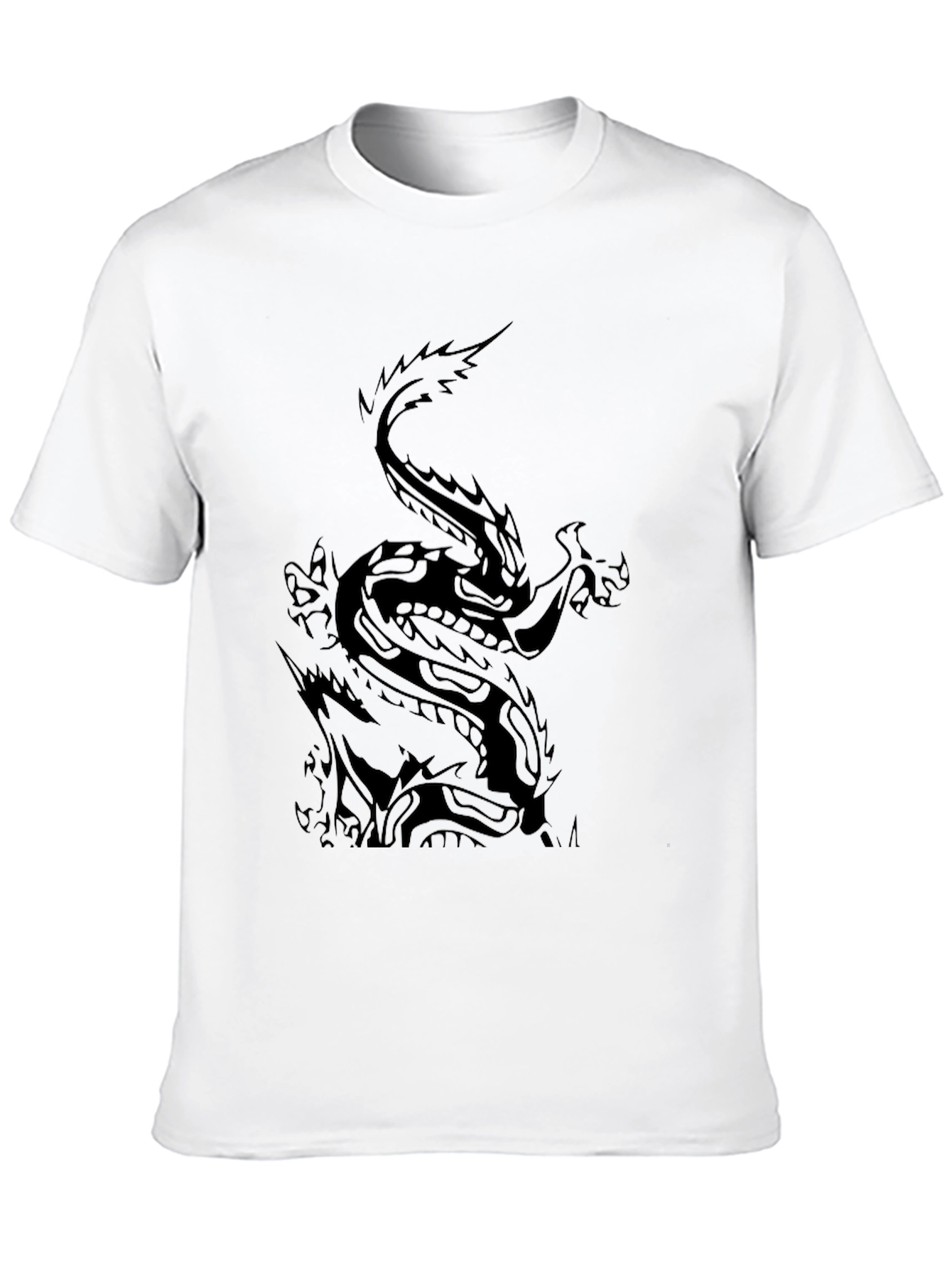 Dragon Graphic Black T-Shirt - Mens Casual Tee
