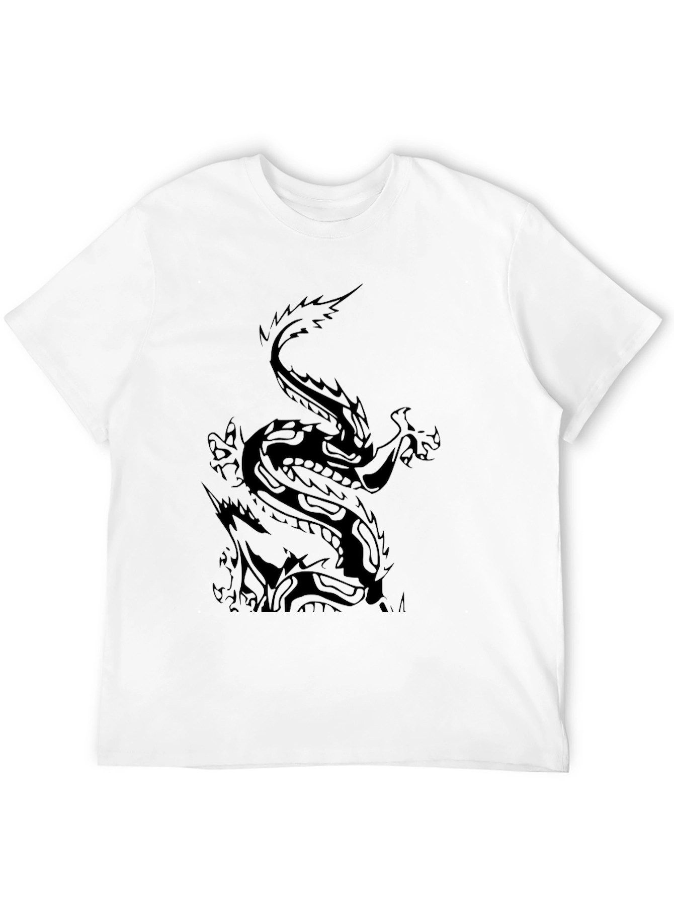 Dragon Graphic Black T-Shirt - Mens Casual Tee
