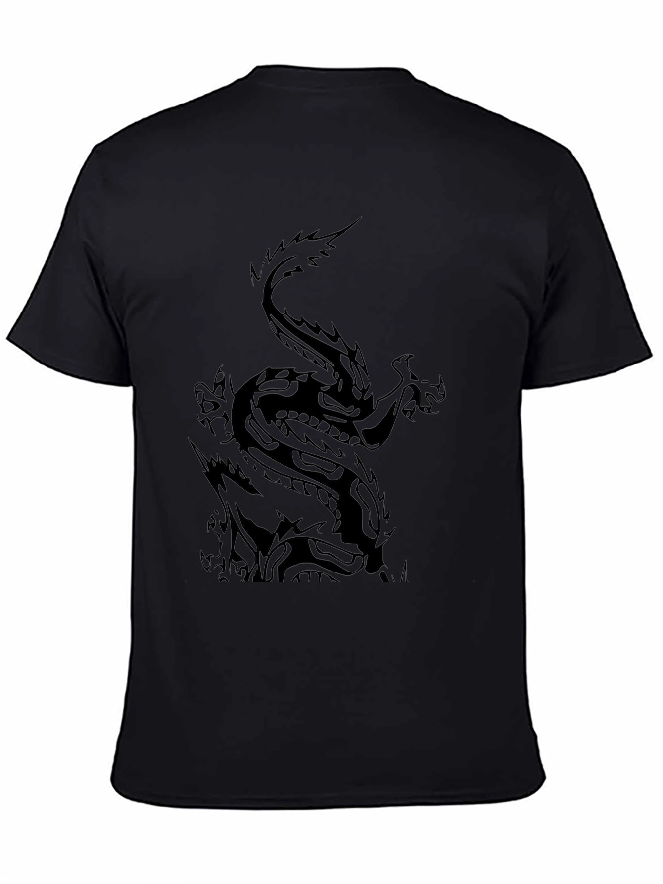 Dragon Graphic Black T-Shirt - Mens Casual Tee