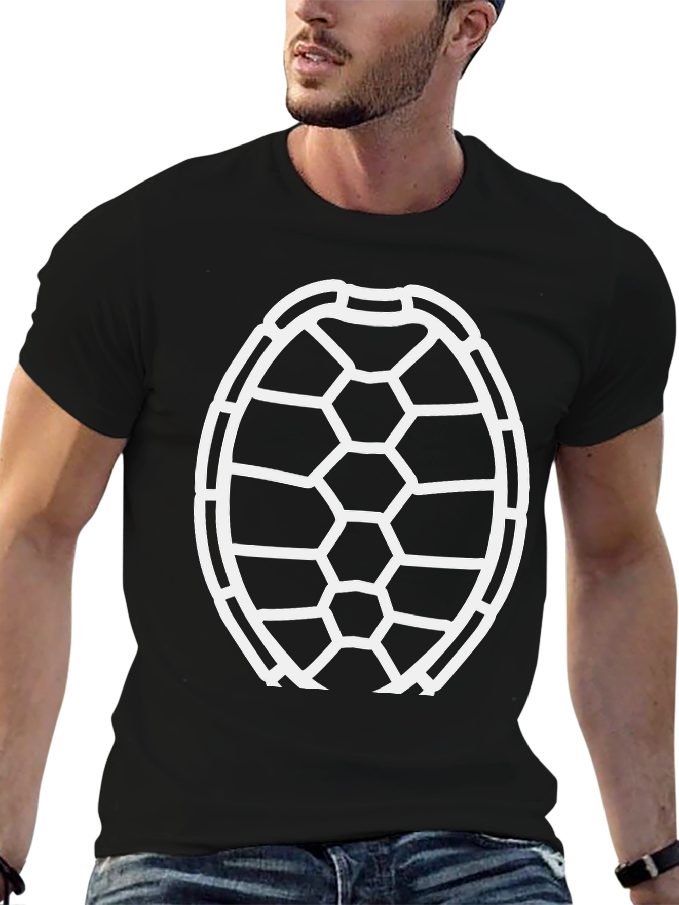 Turtle Shell Graphic T-Shirt - Black