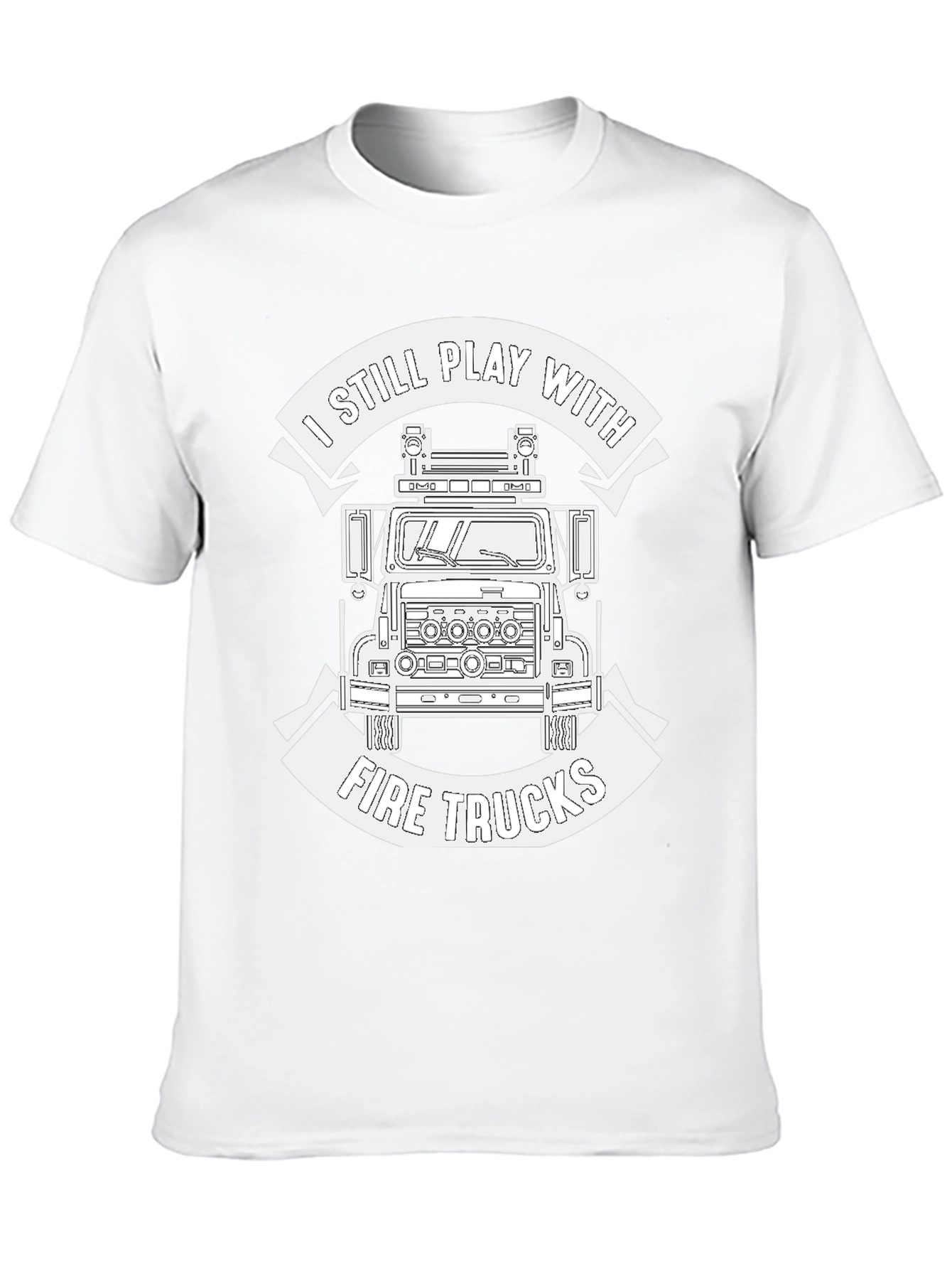 Fire Truck Enthusiast Black T-Shirt