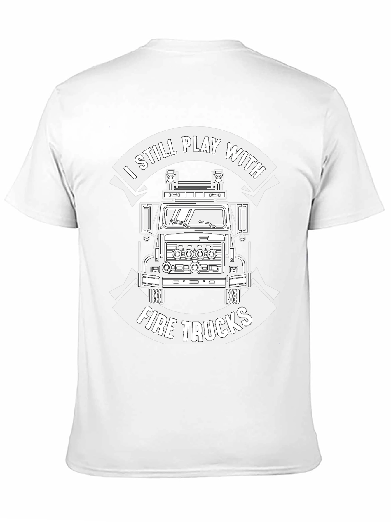 Fire Truck Enthusiast Black T-Shirt