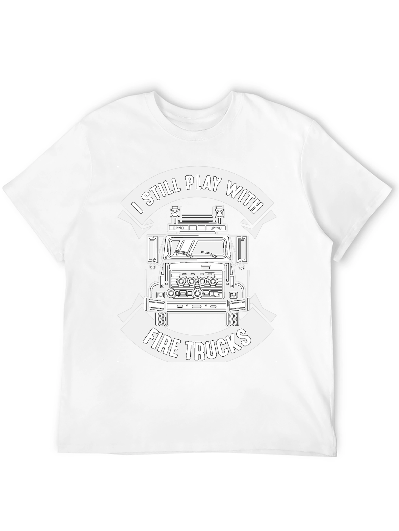 Fire Truck Enthusiast Black T-Shirt