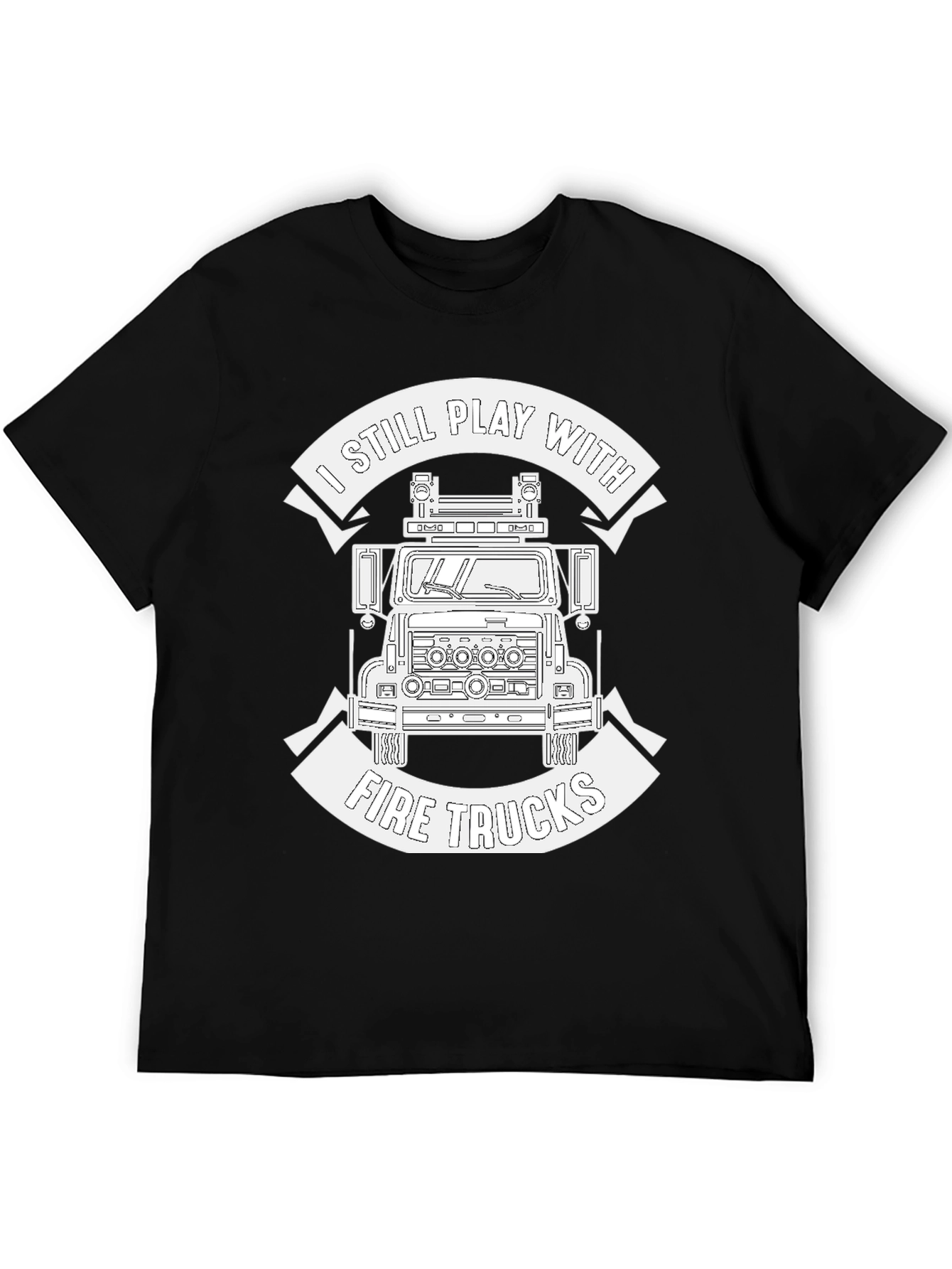 Fire Truck Enthusiast Black T-Shirt