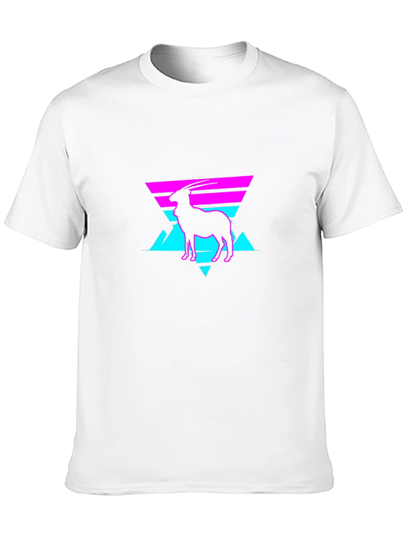 Retro Goat Graphic Tee - Cool Neon Style Shirt